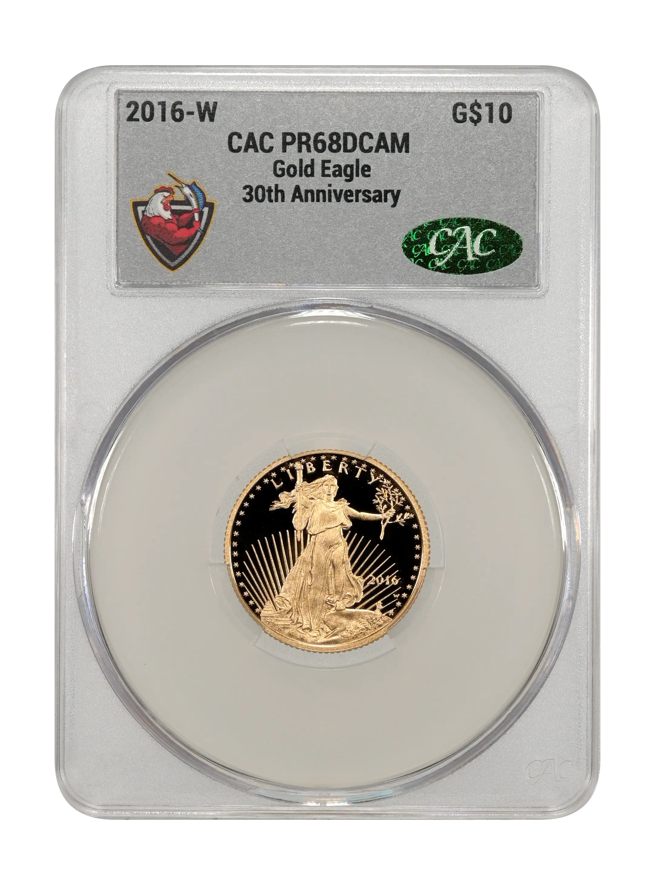 2016-W $10  Gold Eagle, 30th Anniversary PR DCAM thumbnail 9