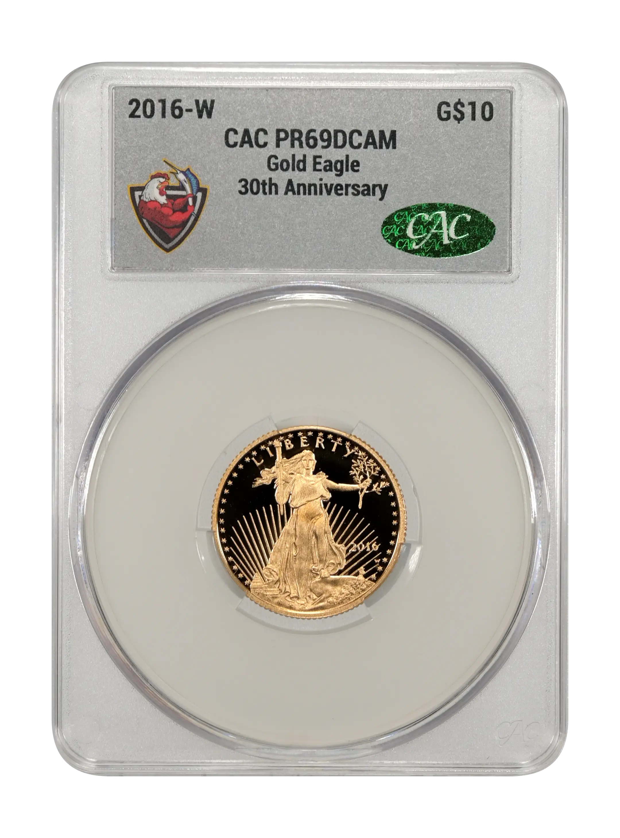 2016-W $10  Gold Eagle, 30th Anniversary PR DCAM thumbnail 10