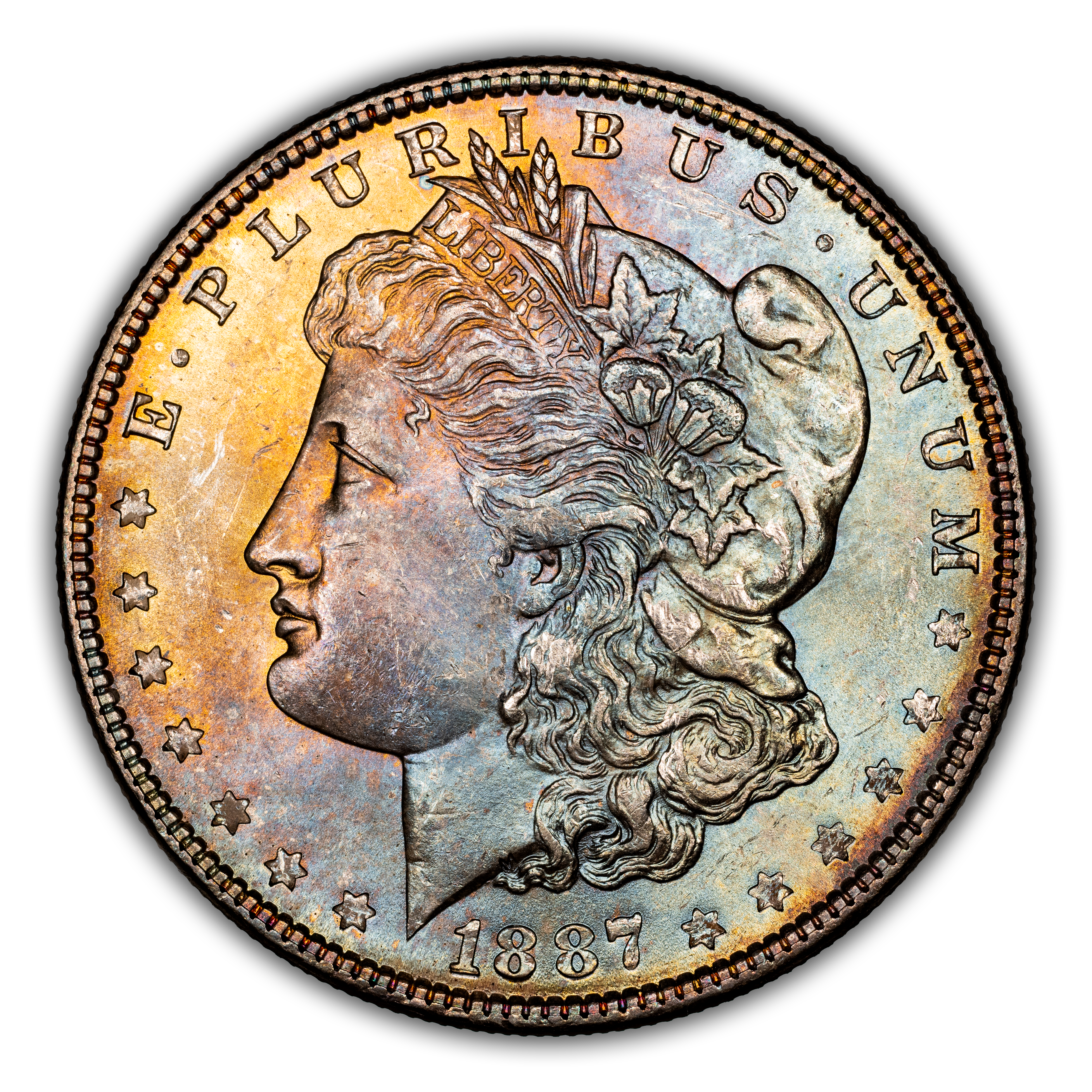 1887 $1  Doubled Stars, Clashed Dies, VAM-13A MS thumbnail 8