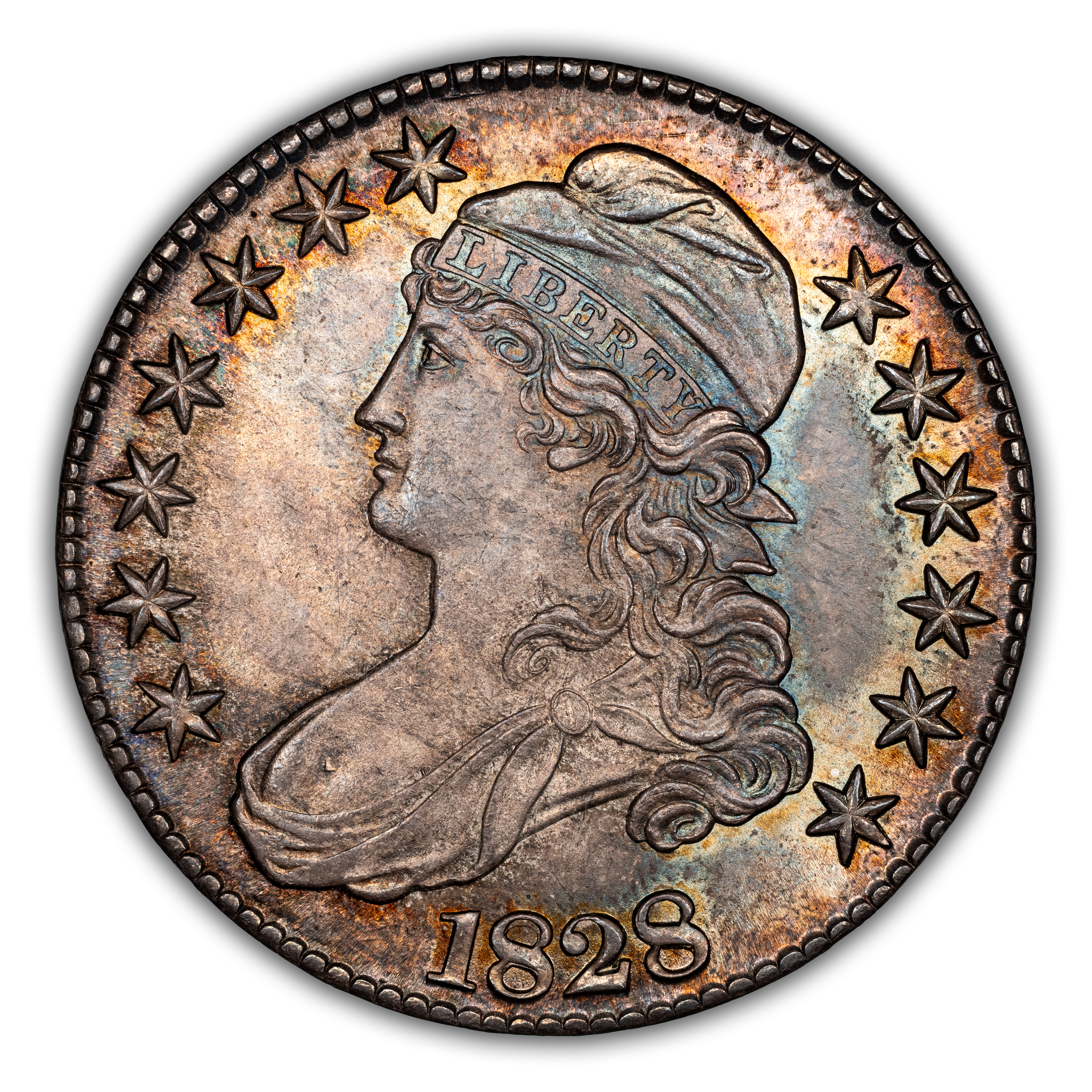 1828 50c Square Base 2, Large 8s MS thumbnail 4