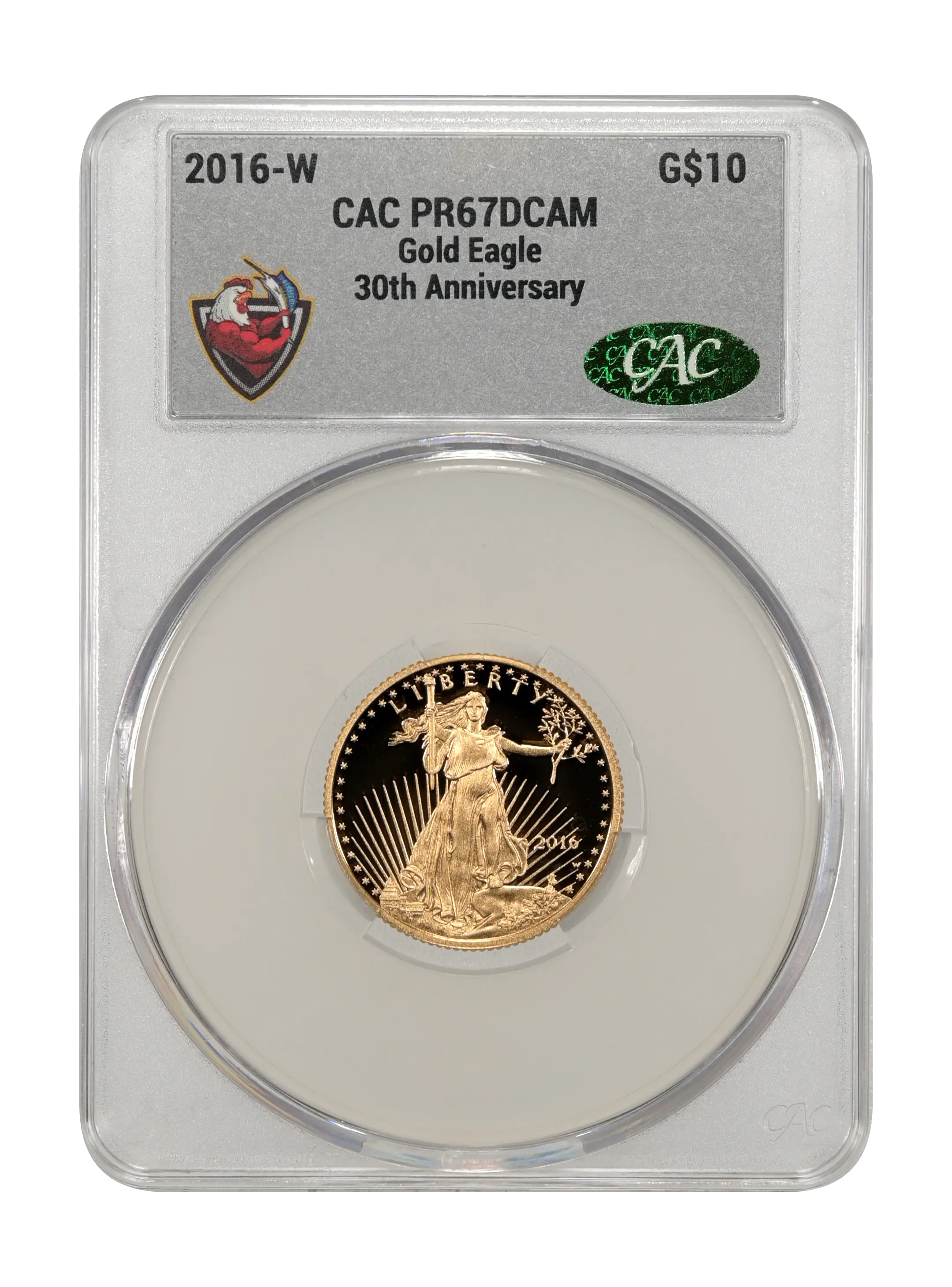 2016-W $10  Gold Eagle, 30th Anniversary PR DCAM thumbnail 13