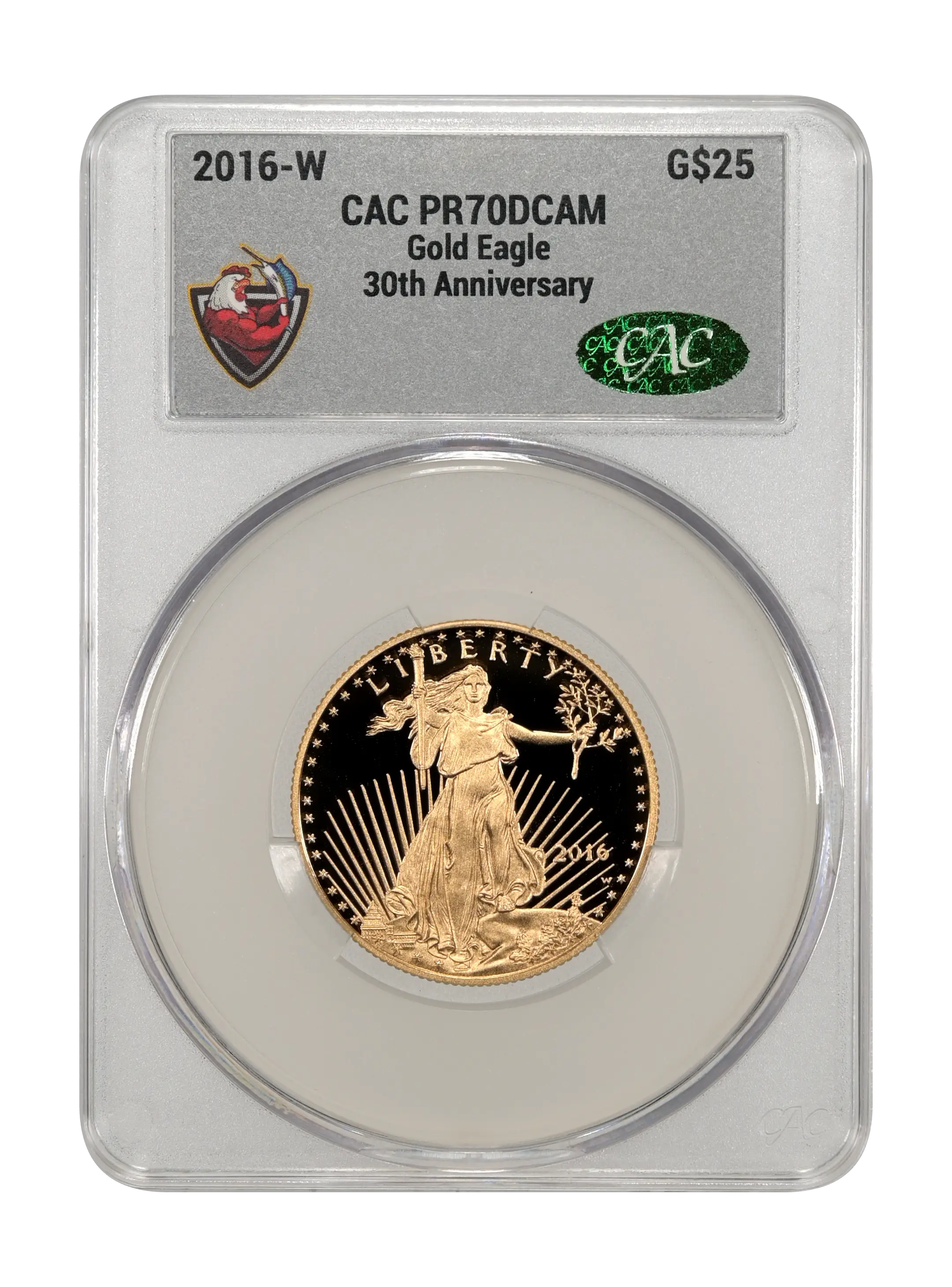 2016-W $25  Gold Eagle, 30th Anniversary PR DCAM thumbnail 7