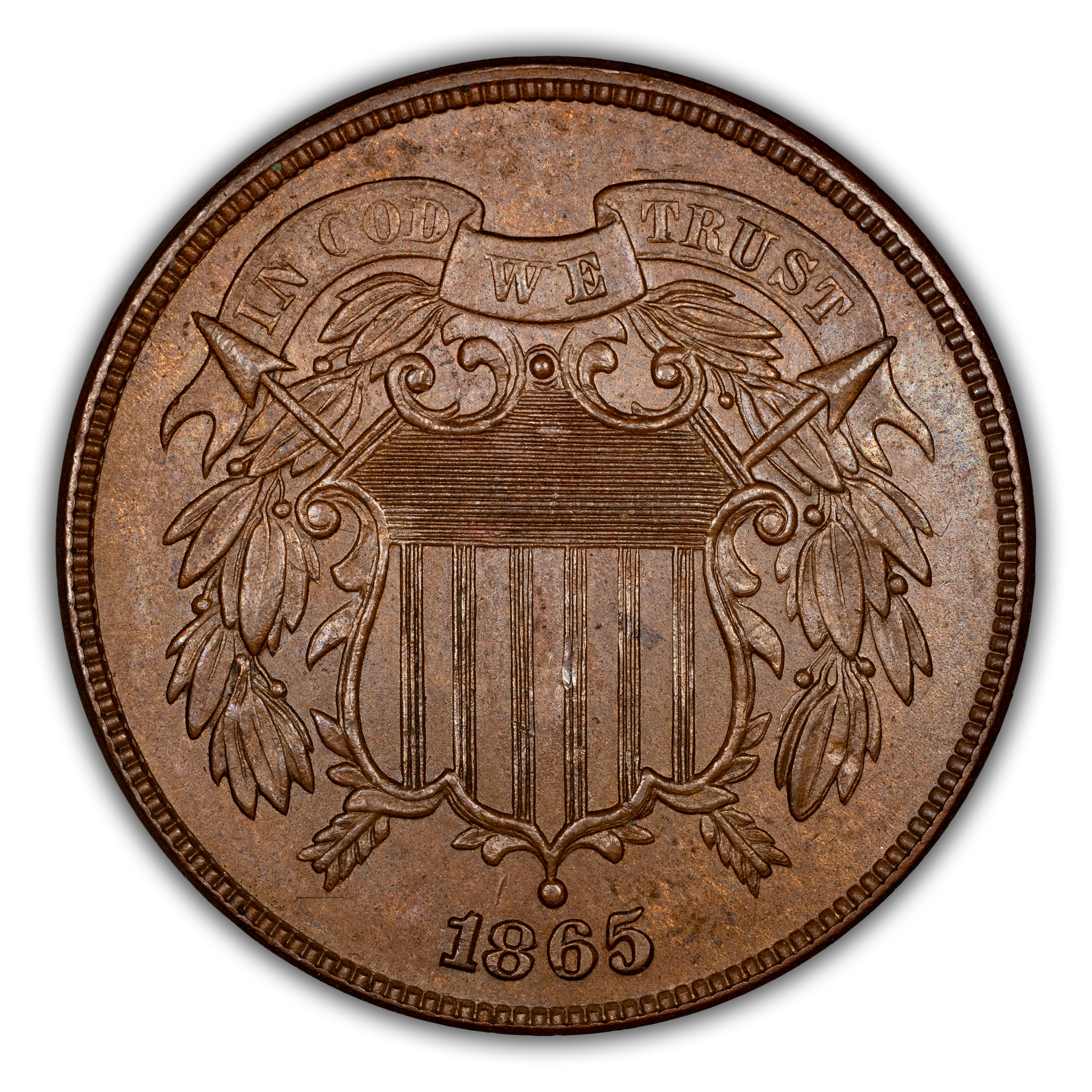 1865 2c Plain 5, O/R Die Clash, FS-401/901 MS BN thumbnail 3