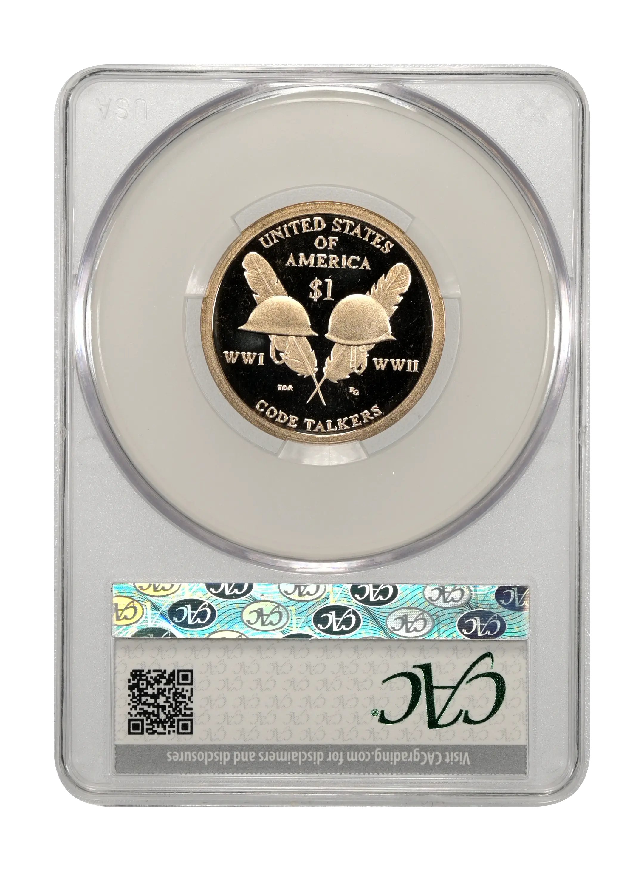2016-S $1  Native American, Code Talkers PR DCAM thumbnail 9