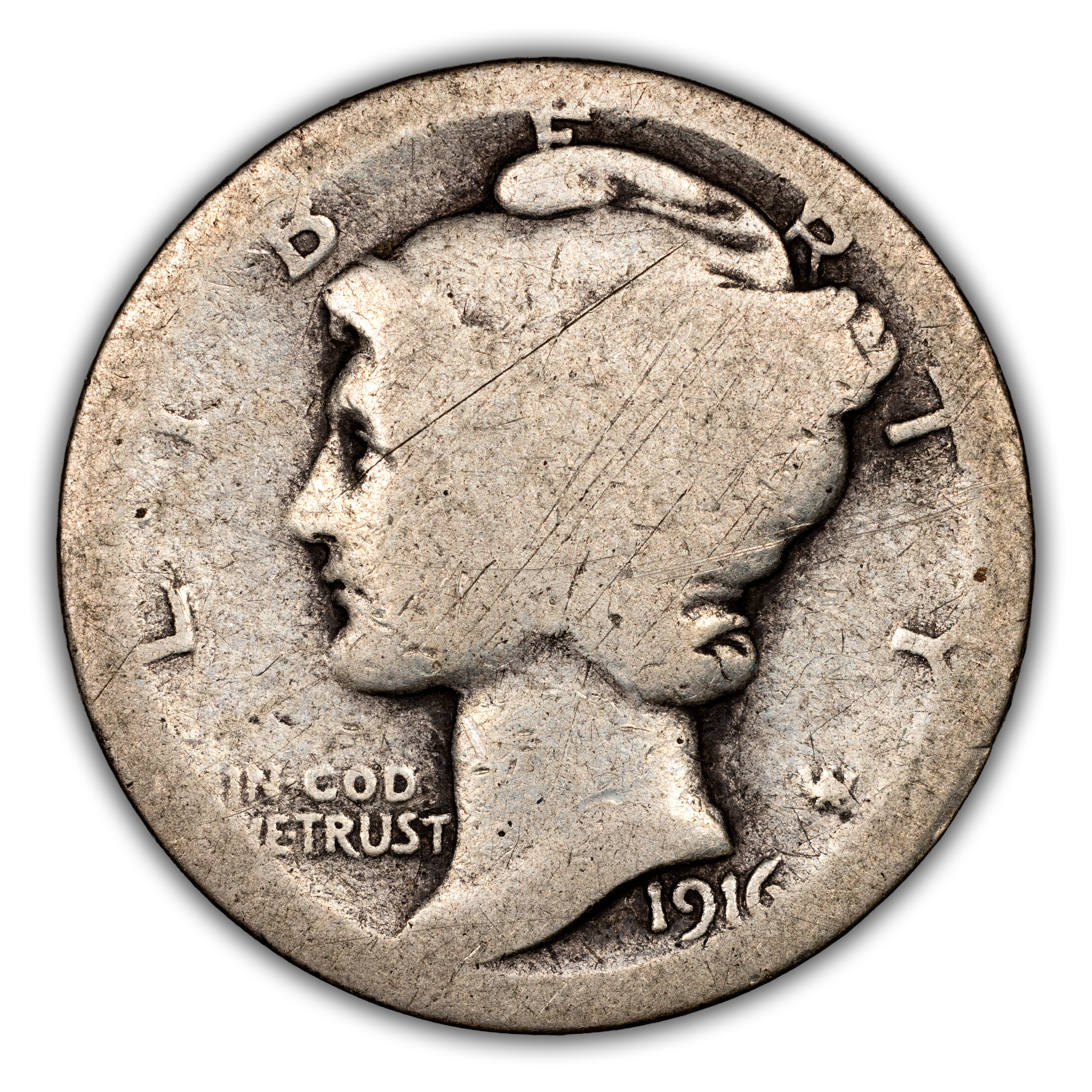 1916-D 10c MS thumbnail 3