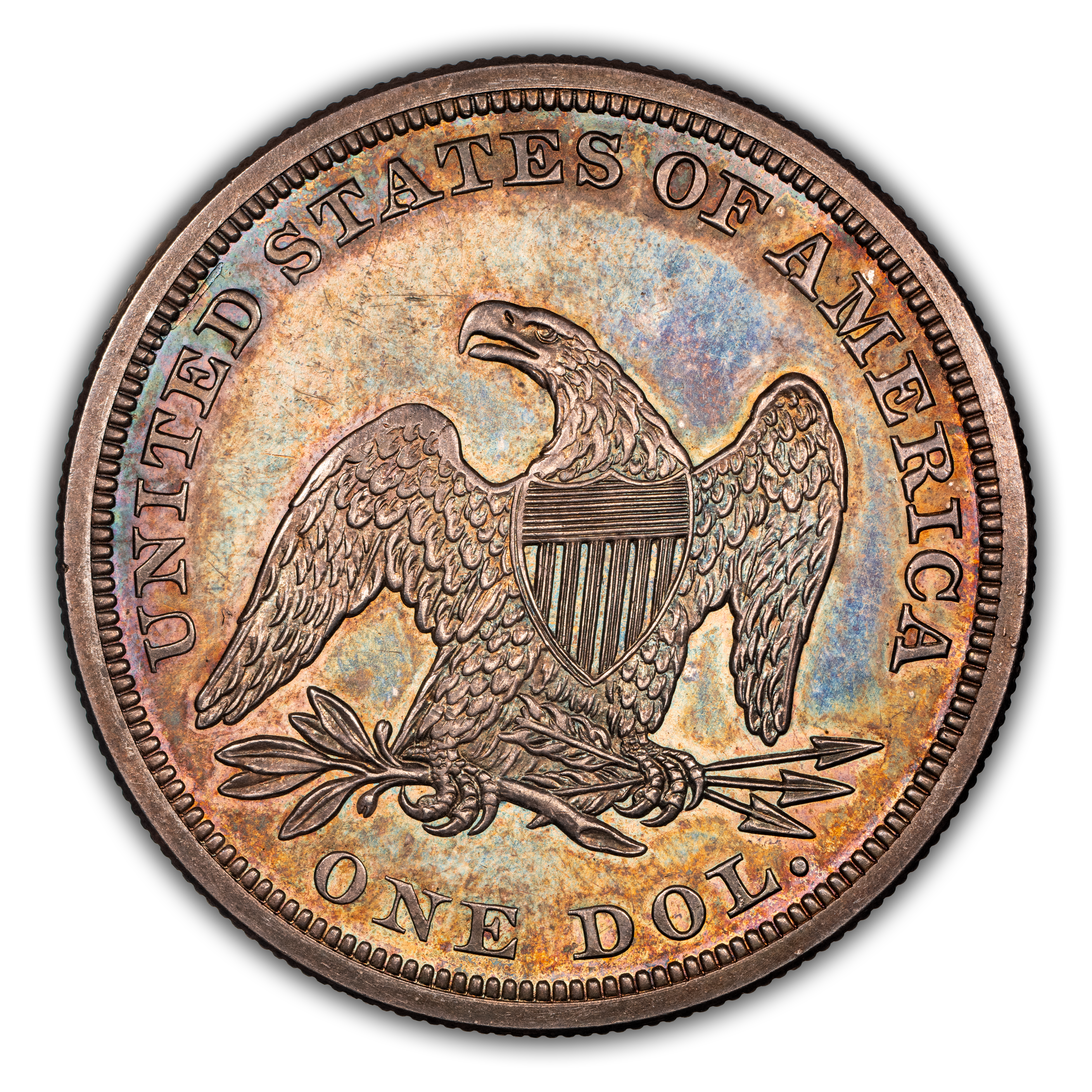 1858 $1 PR64 CAC thumbnail 21