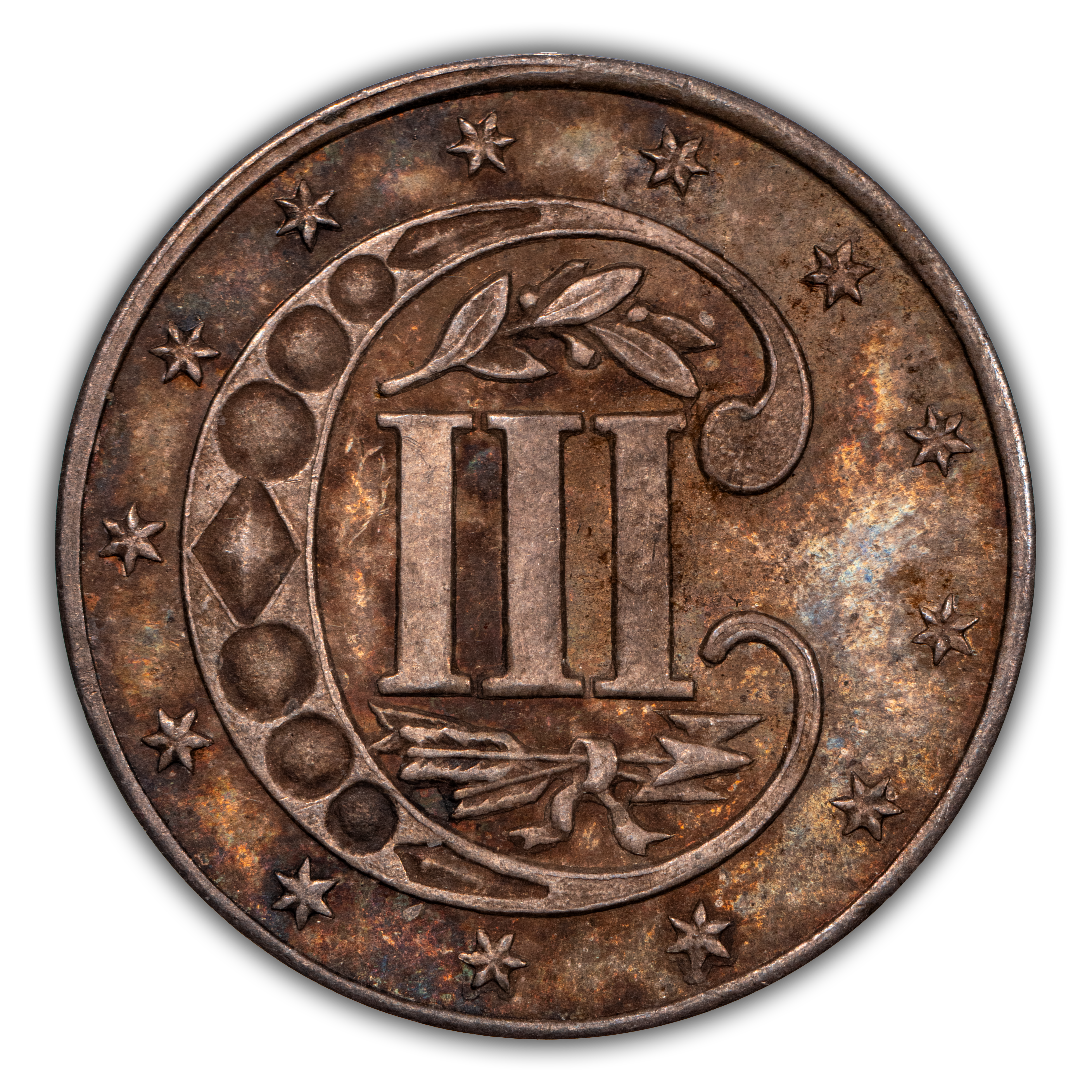 1858 3cS PR68 CAC thumbnail 21