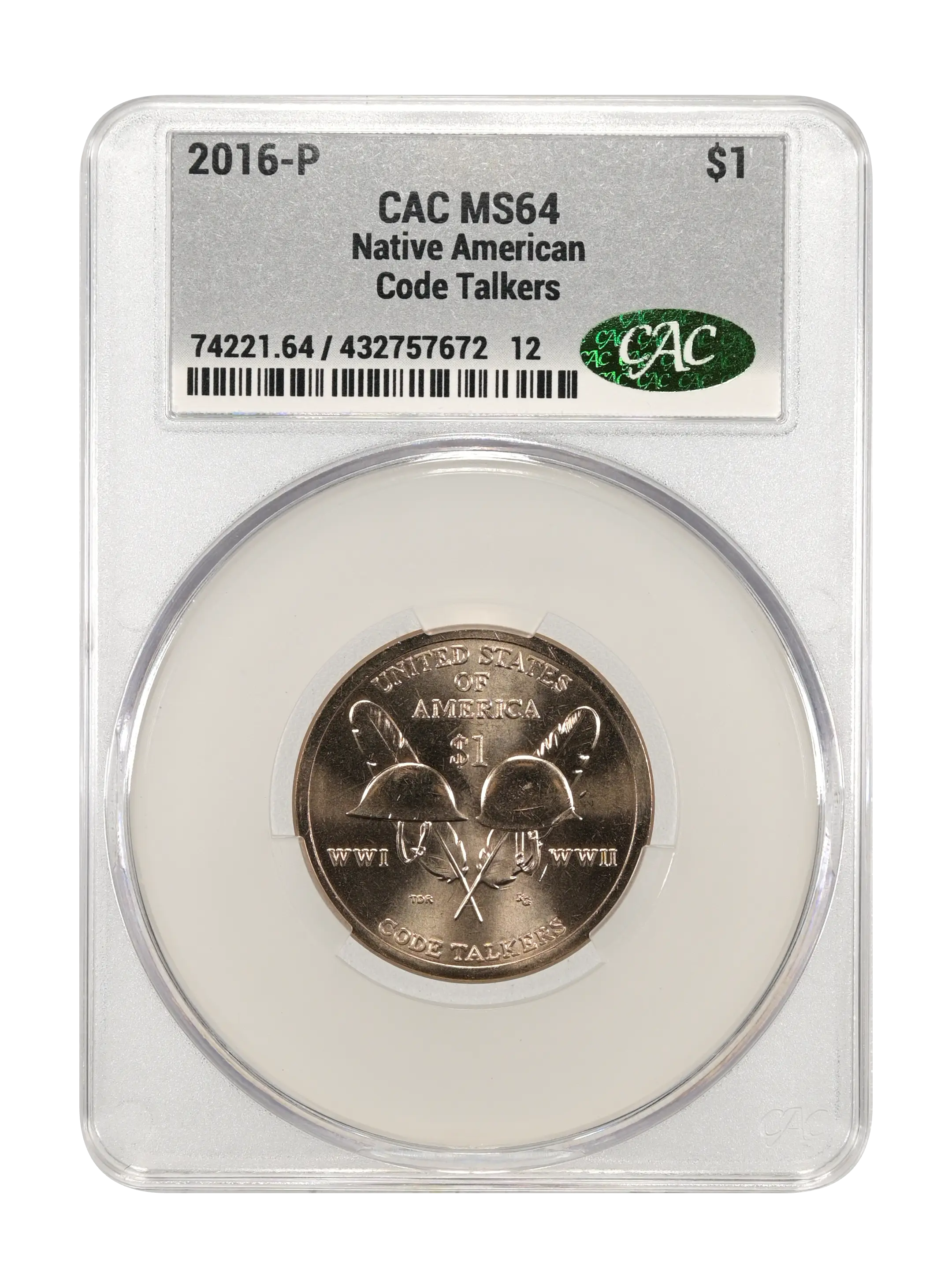 2016-P $1  Native American, Code Talkers MS thumbnail 3