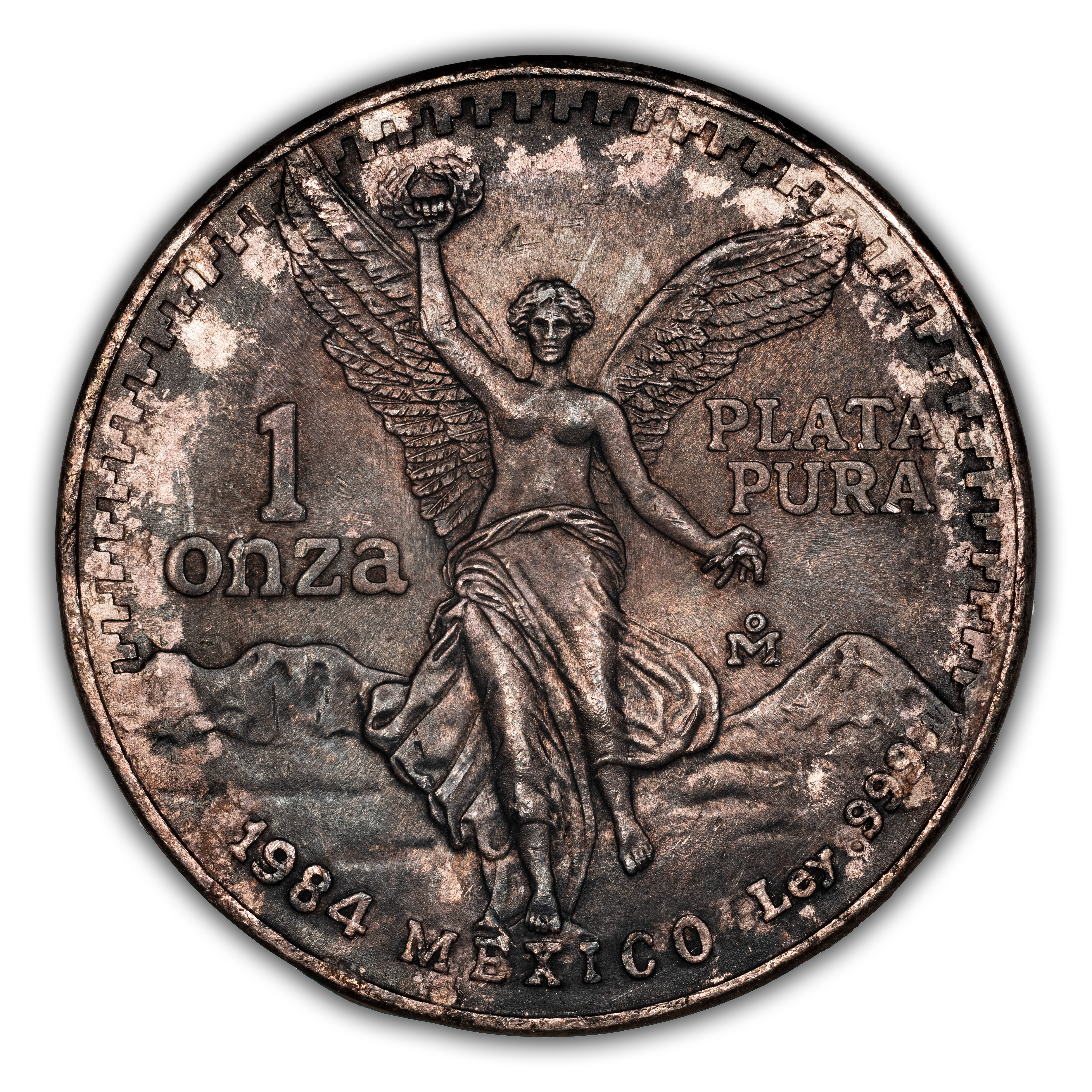 1984-Mo 1 Onza Libertad, Silver MS (KM-494.1) thumbnail 3
