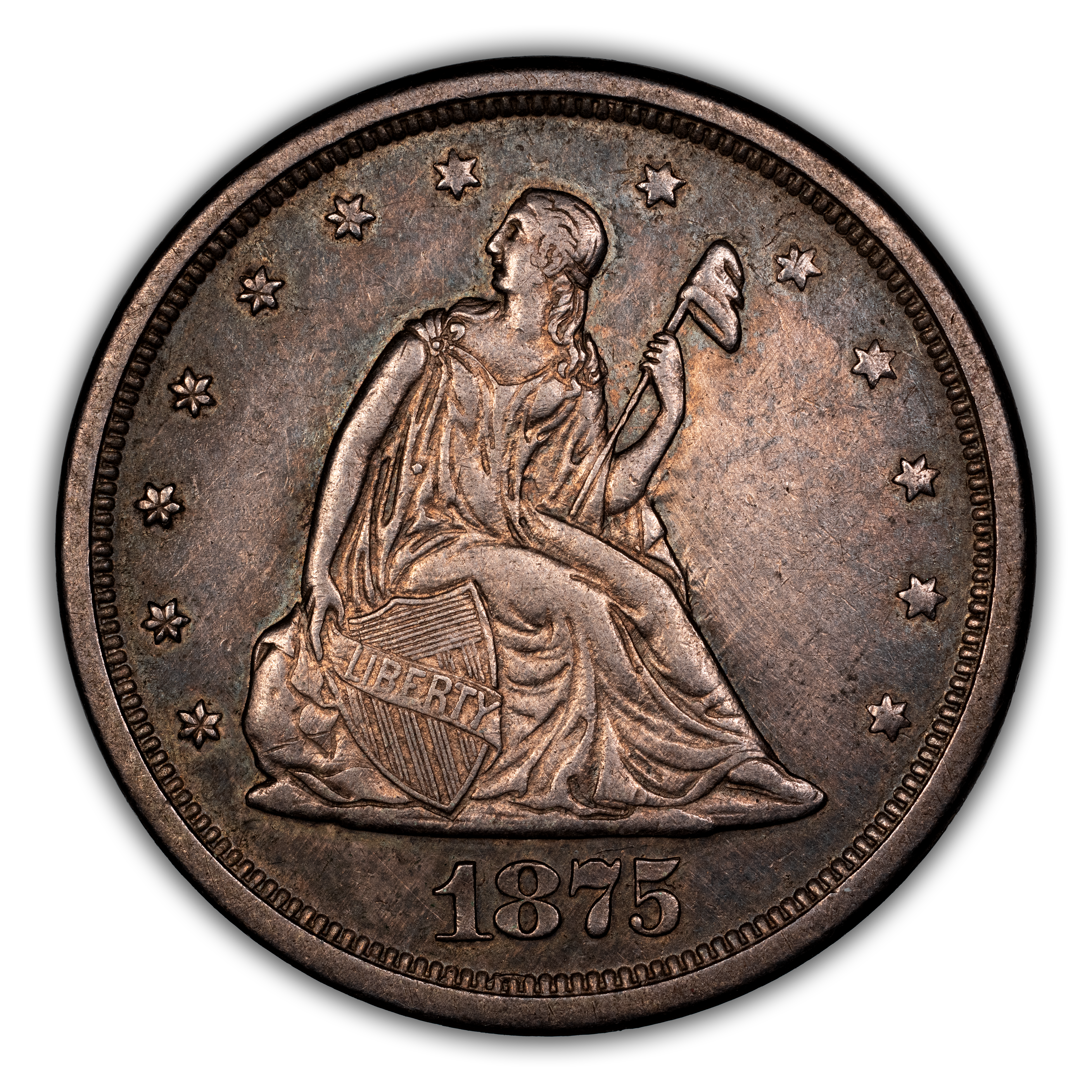 Twenty-Cent Piece Set 20c Seated Liberty, no 1876-CC, 4 Coins MS thumbnail 12