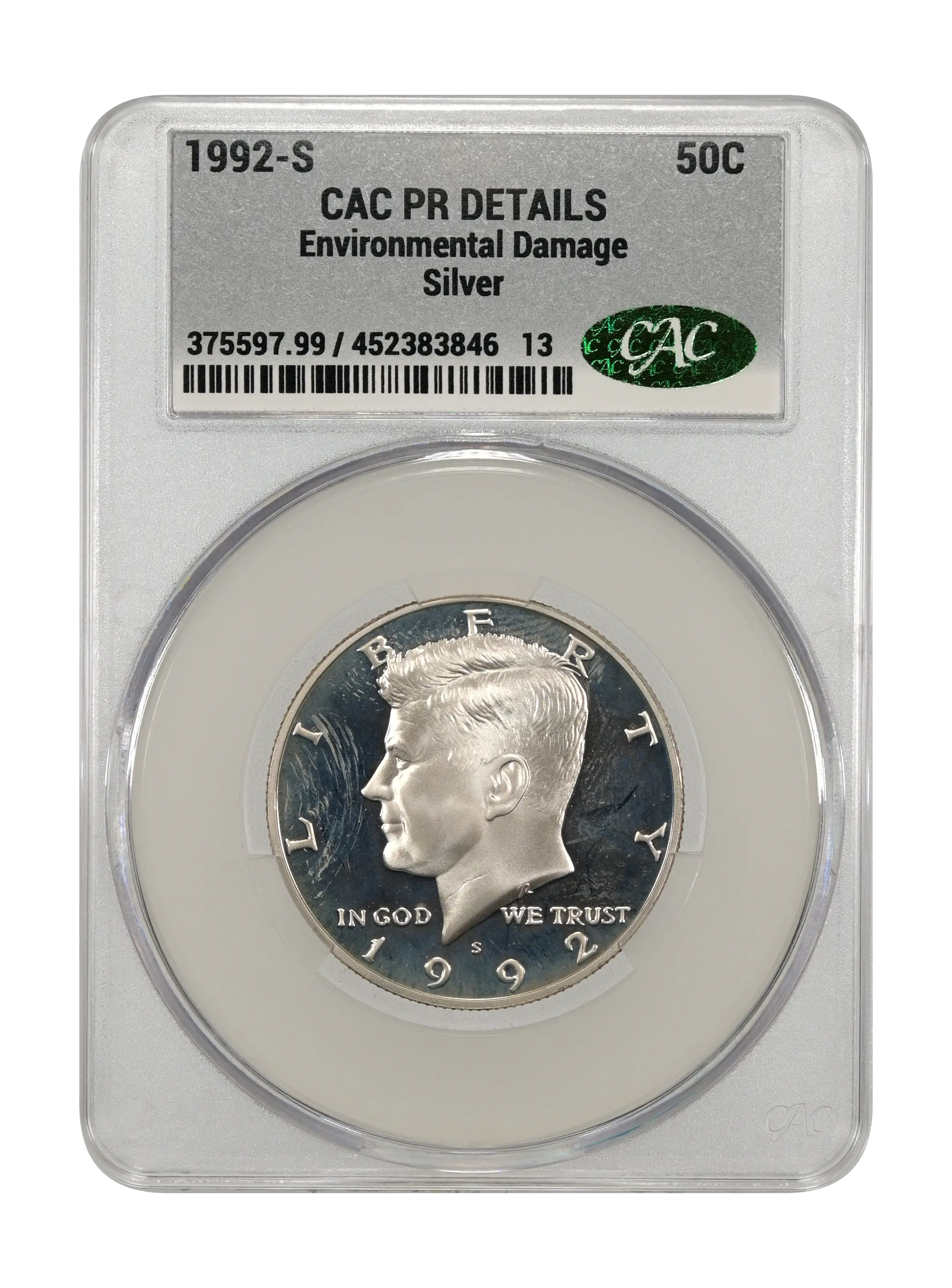 1992-S 50c Silver PR thumbnail 2