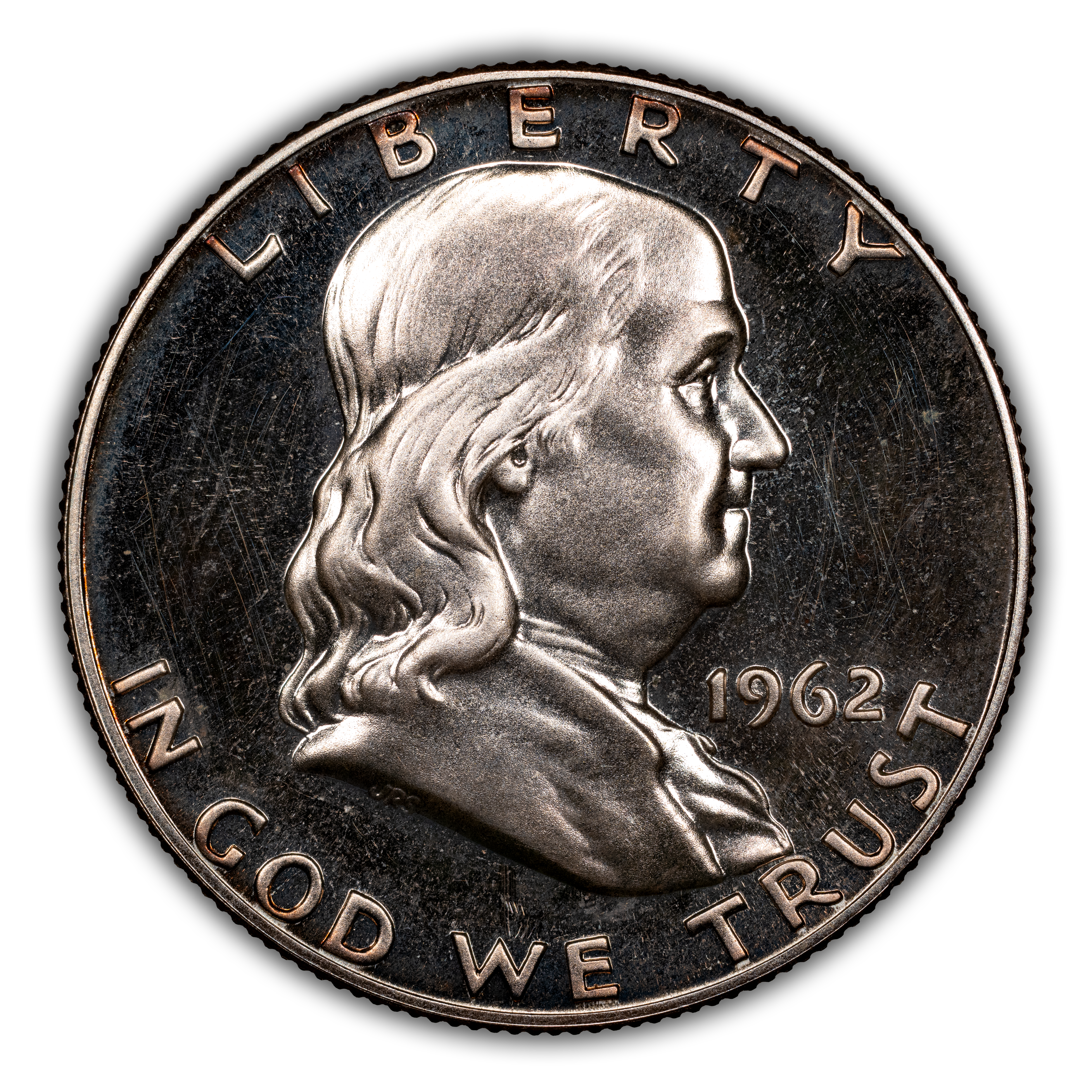 Franklin Half Dollar Set 50c 1950-1963, 14 Coins PR66 CAC thumbnail 21