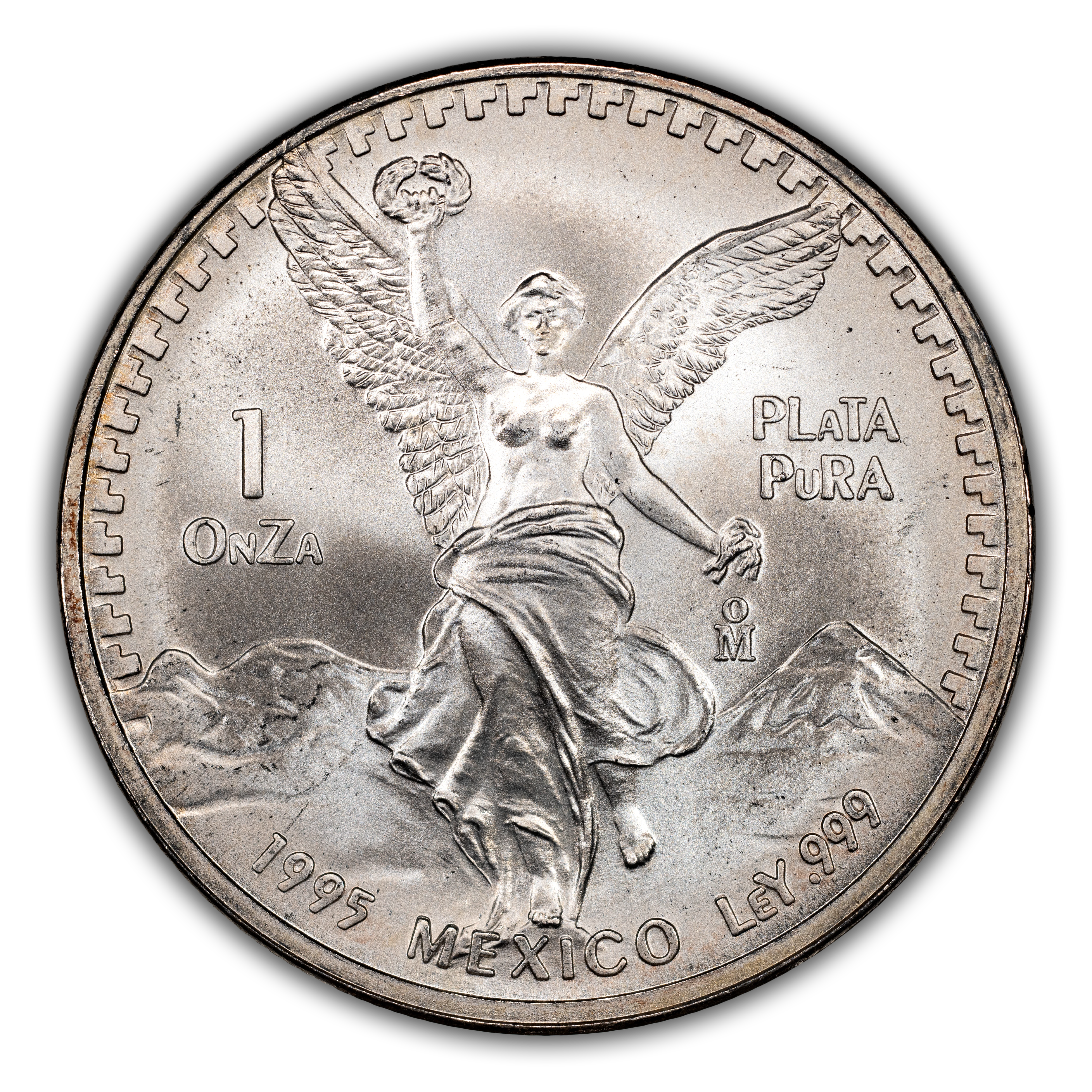 1995-Mo 1 Onza Libertad, Silver MS (KM-494.3) thumbnail 3