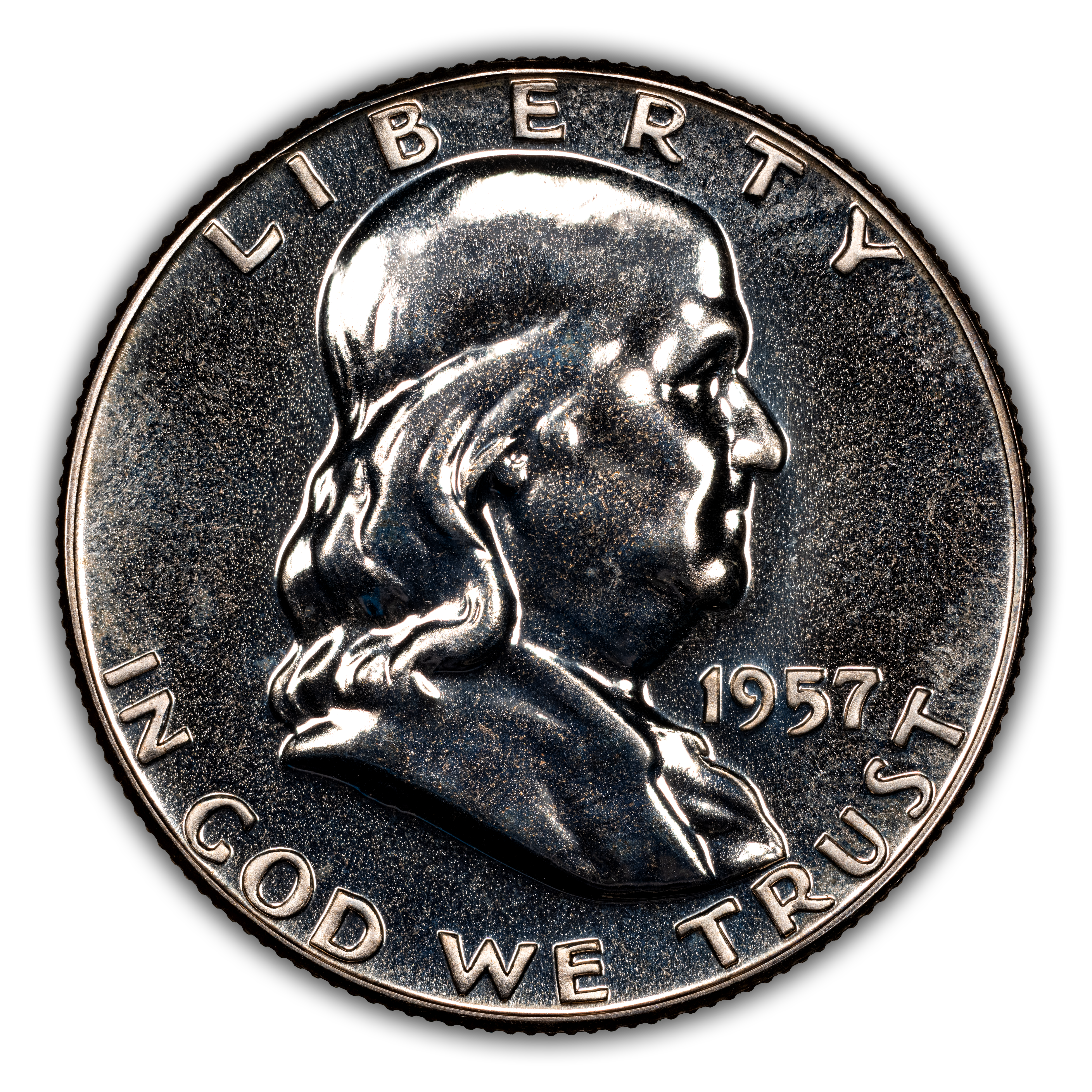 Franklin Half Dollar Set 50c 1950-1963, 14 Coins PR66 CAC thumbnail 22