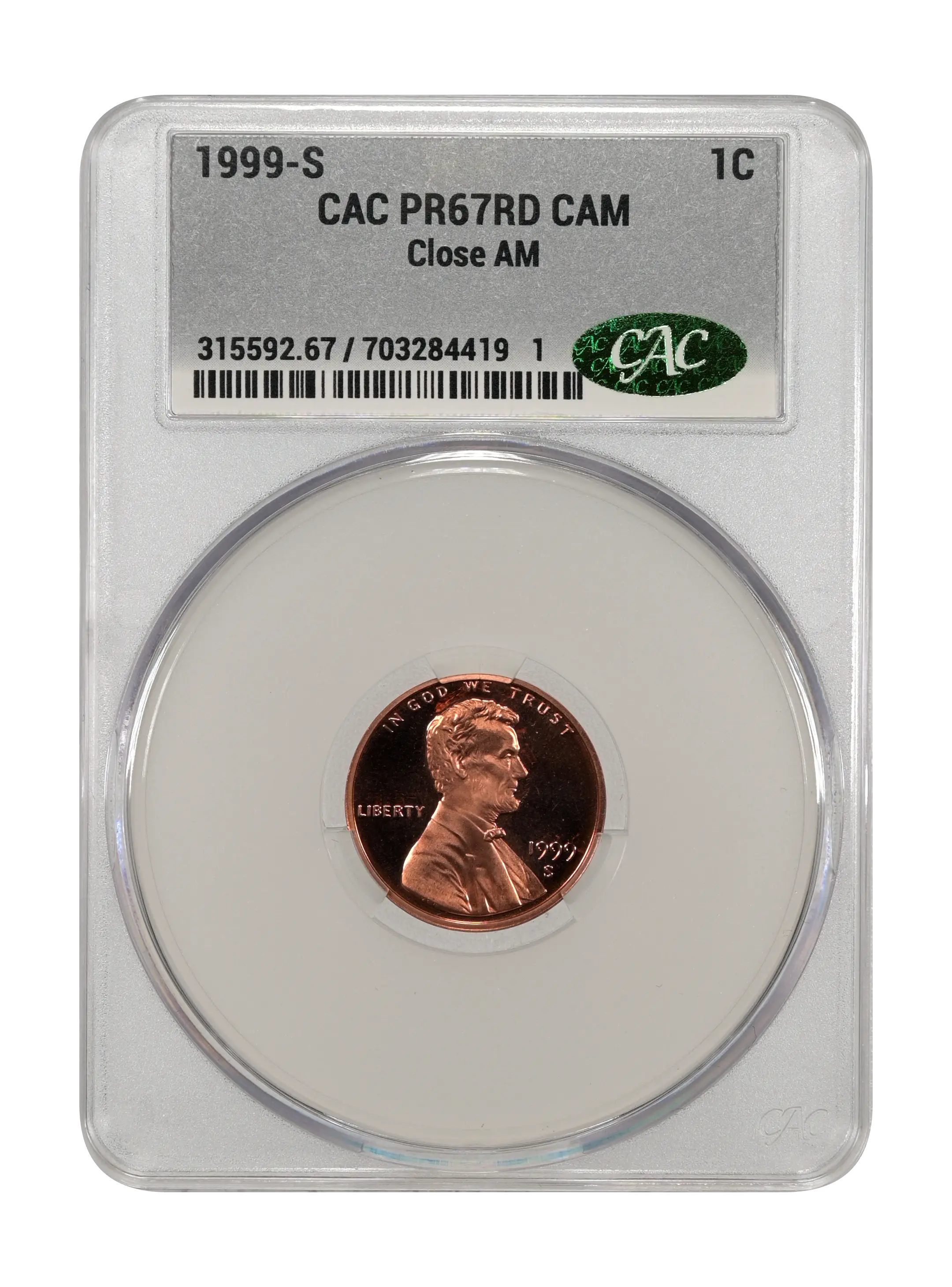 Image for 1999-S 1c Close AM, FS-901 PR RD CAM