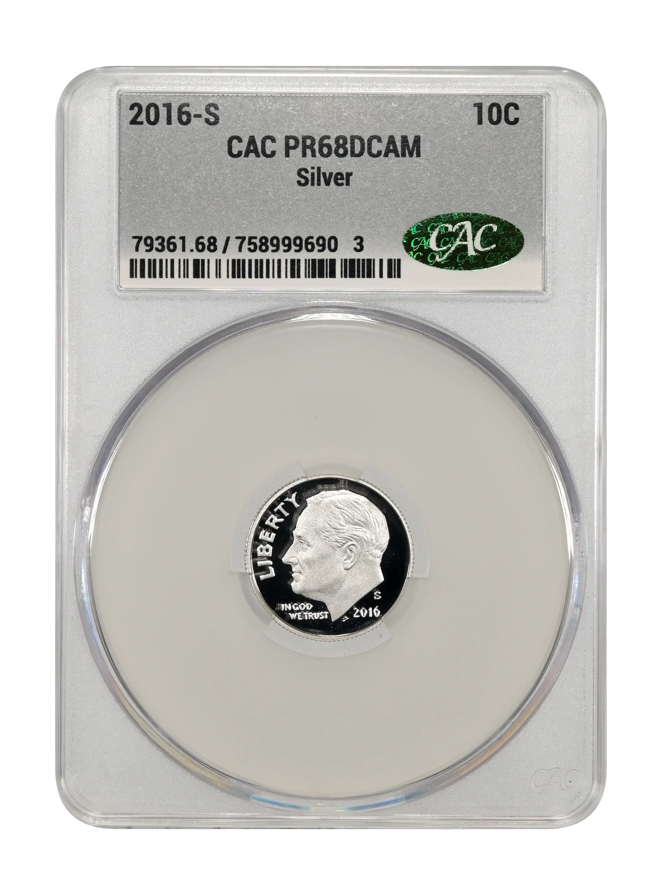 2016-S 10c Silver PR DCAM thumbnail 4