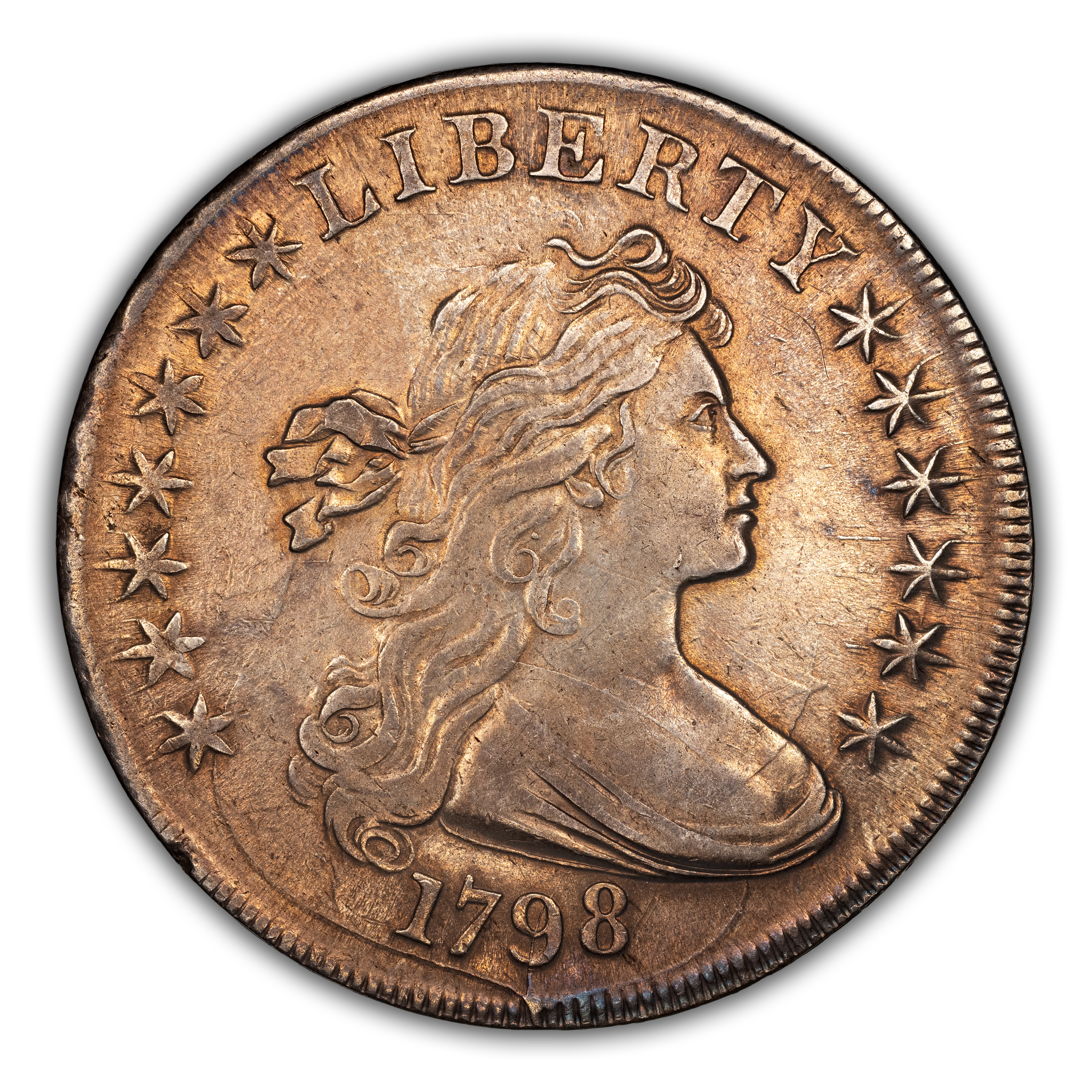 1798 $1  Large Eagle, Pointed 9 MS thumbnail 3