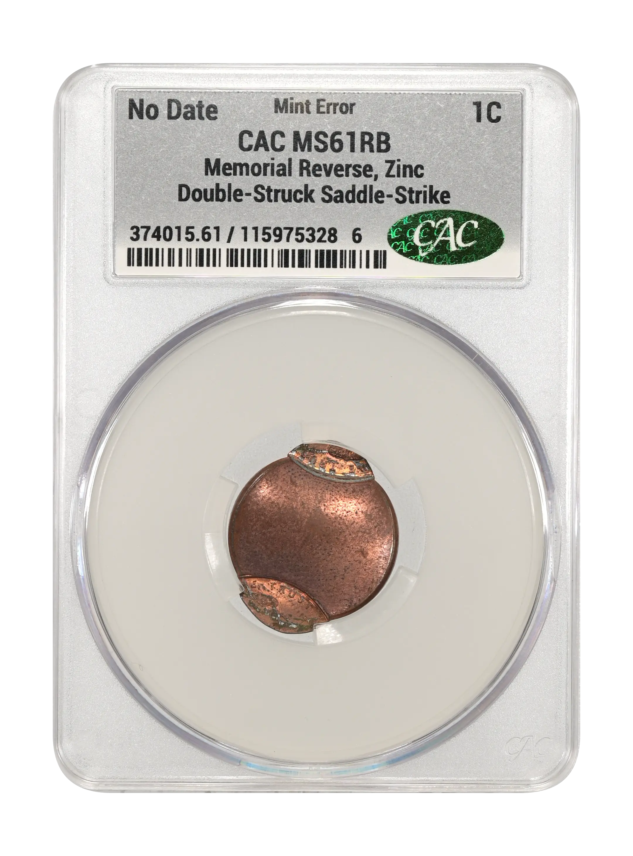 Lincoln Cent 1c Memorial Reverse, Zinc, 1982-2008 MS RB [Type] thumbnail 9