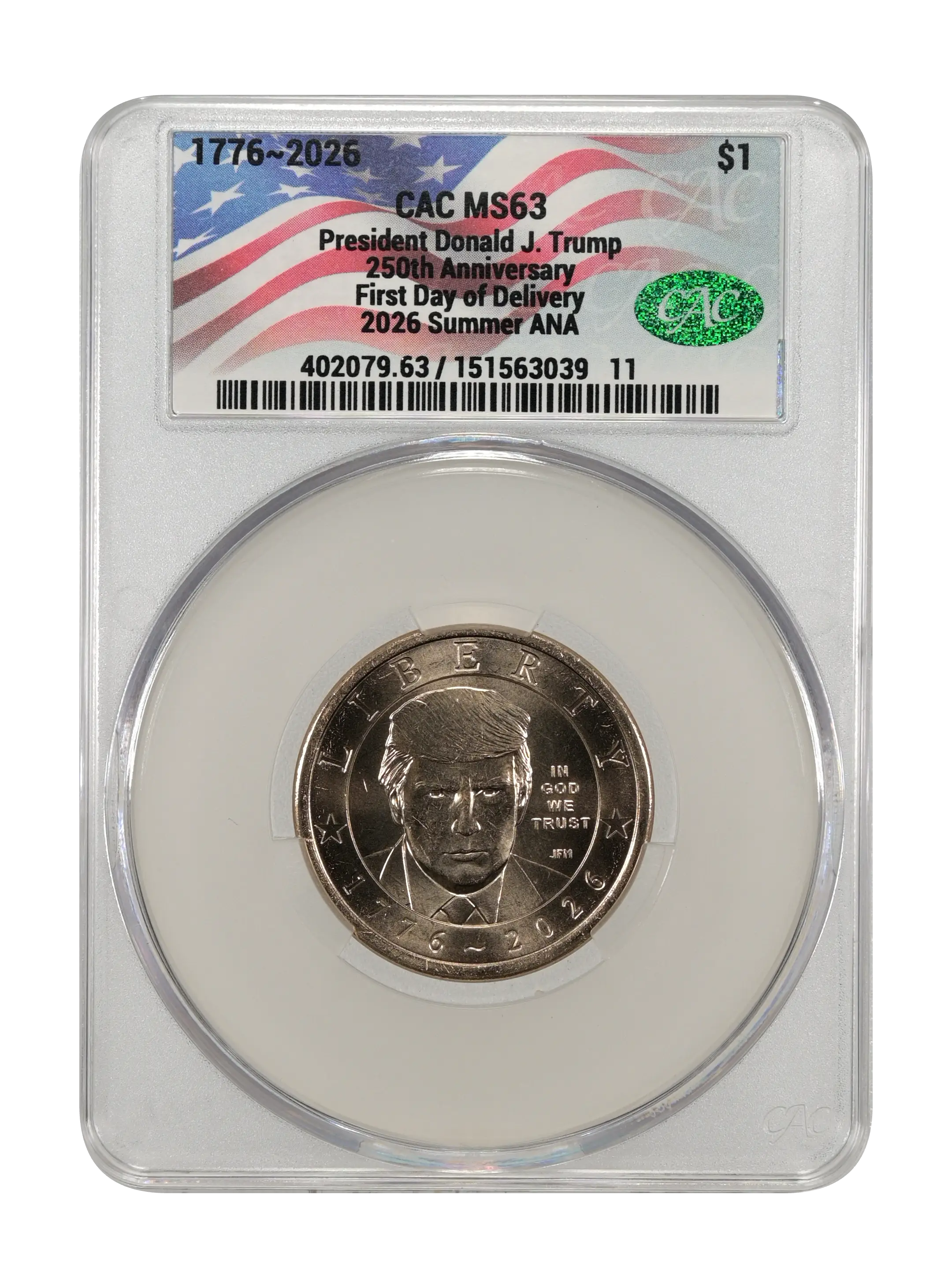 1776~2026 $1  President Donald J. Trump, 250th Anniversary MS thumbnail 7