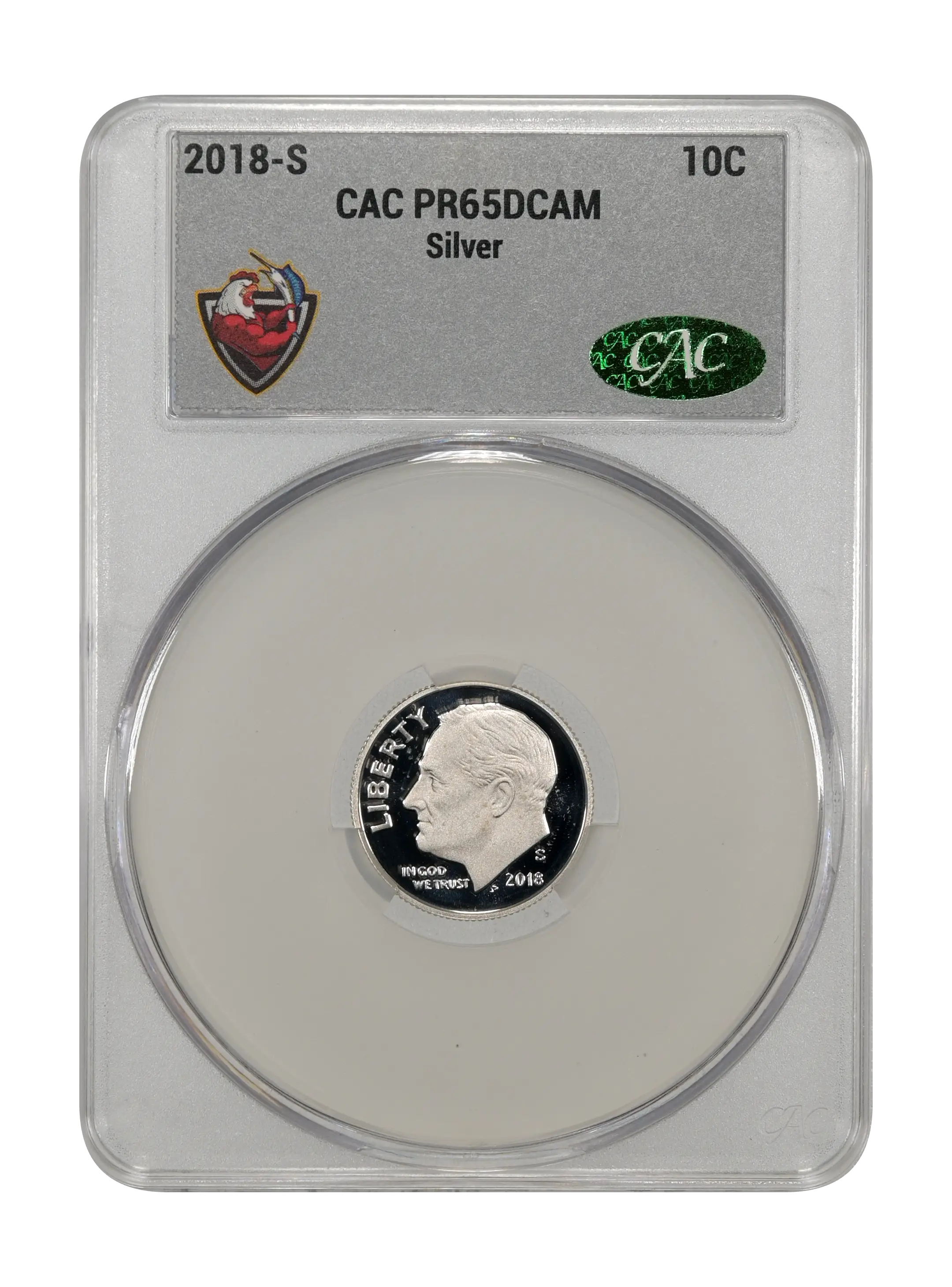 2018-S 10c Silver PR DCAM PR68 DCAM thumbnail 3