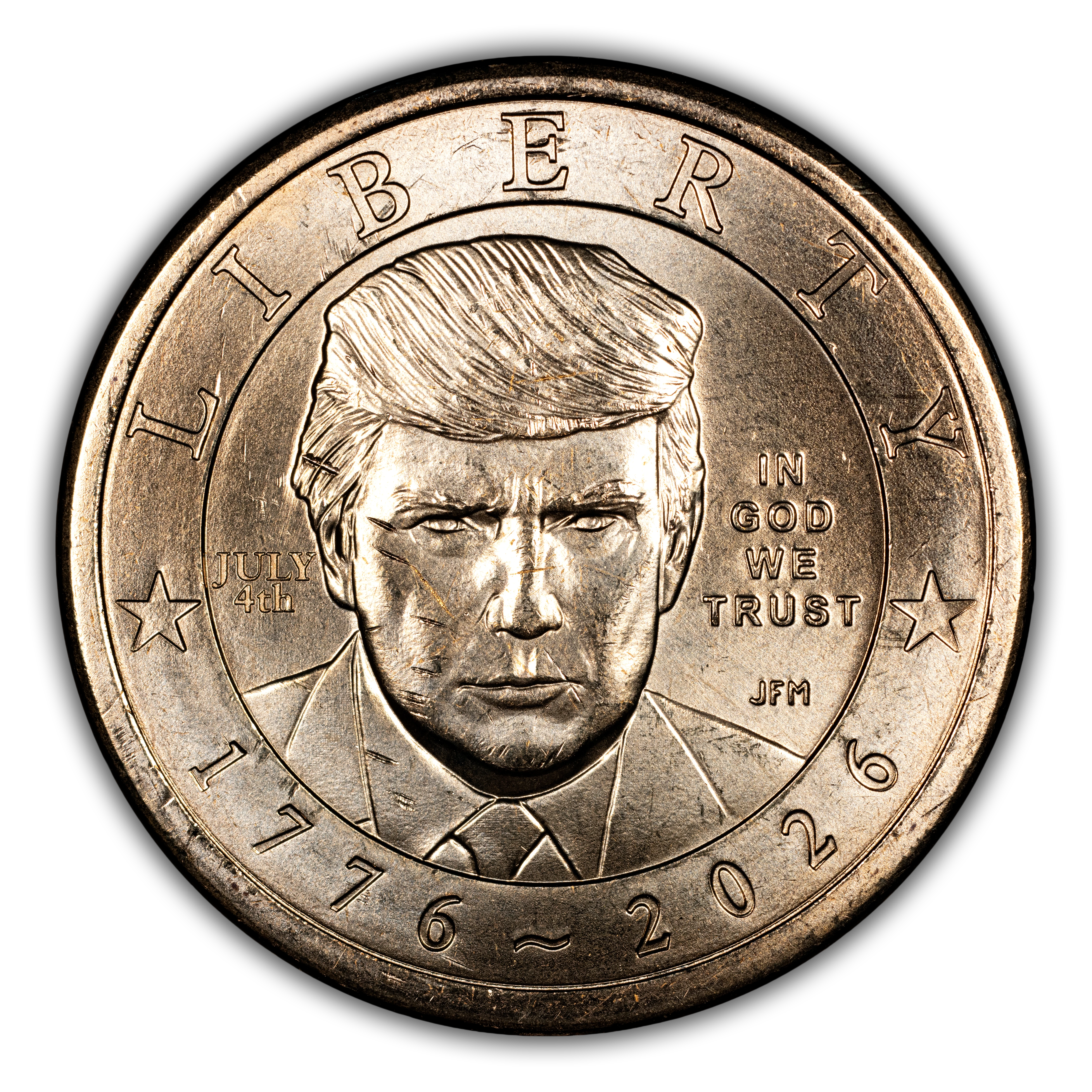 1776~2026 $1  President Donald J. Trump, 250th Anniversary, JULY 4th Privy MS thumbnail 4