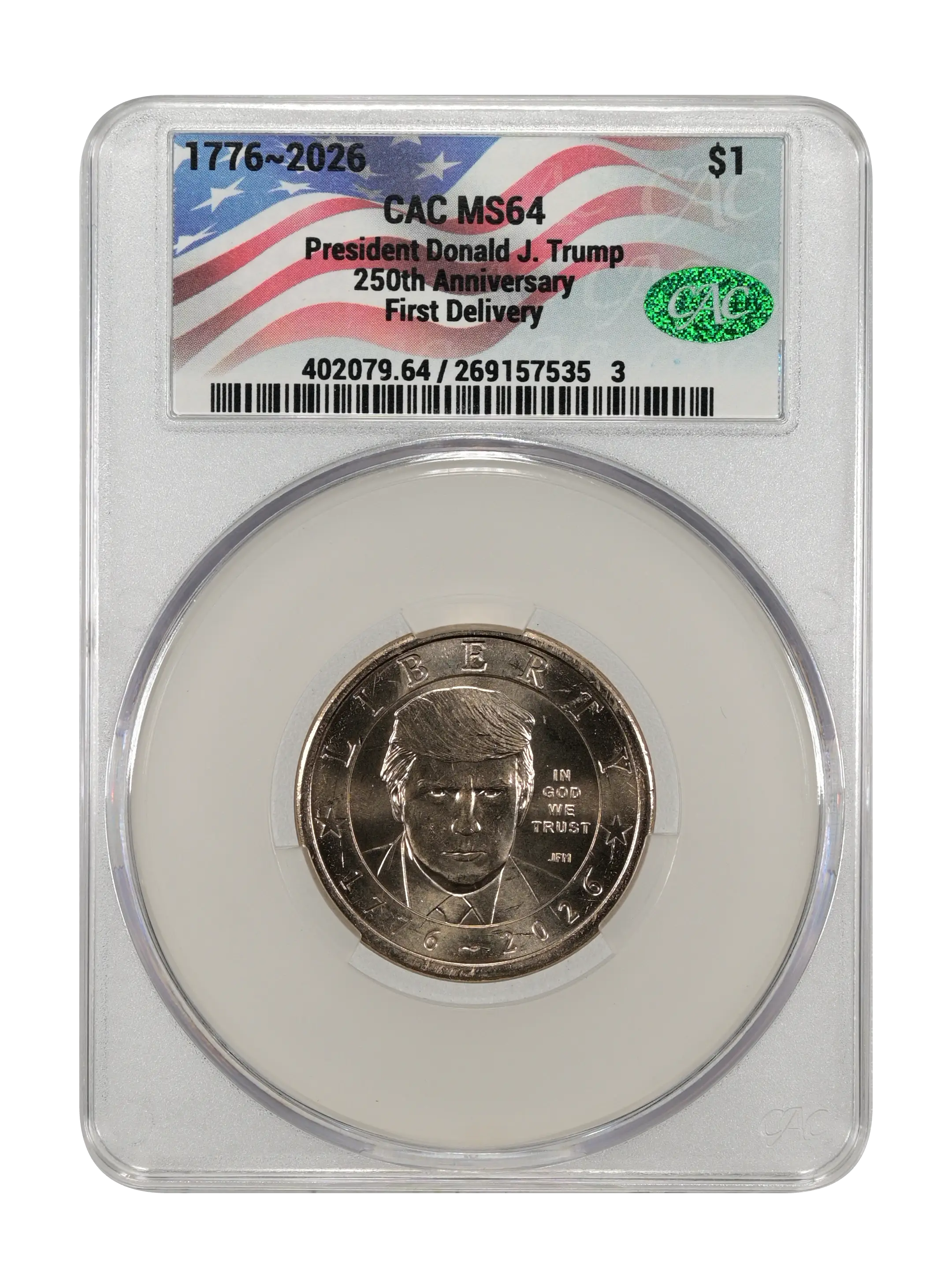 1776~2026 $1  President Donald J. Trump, 250th Anniversary MS thumbnail 9
