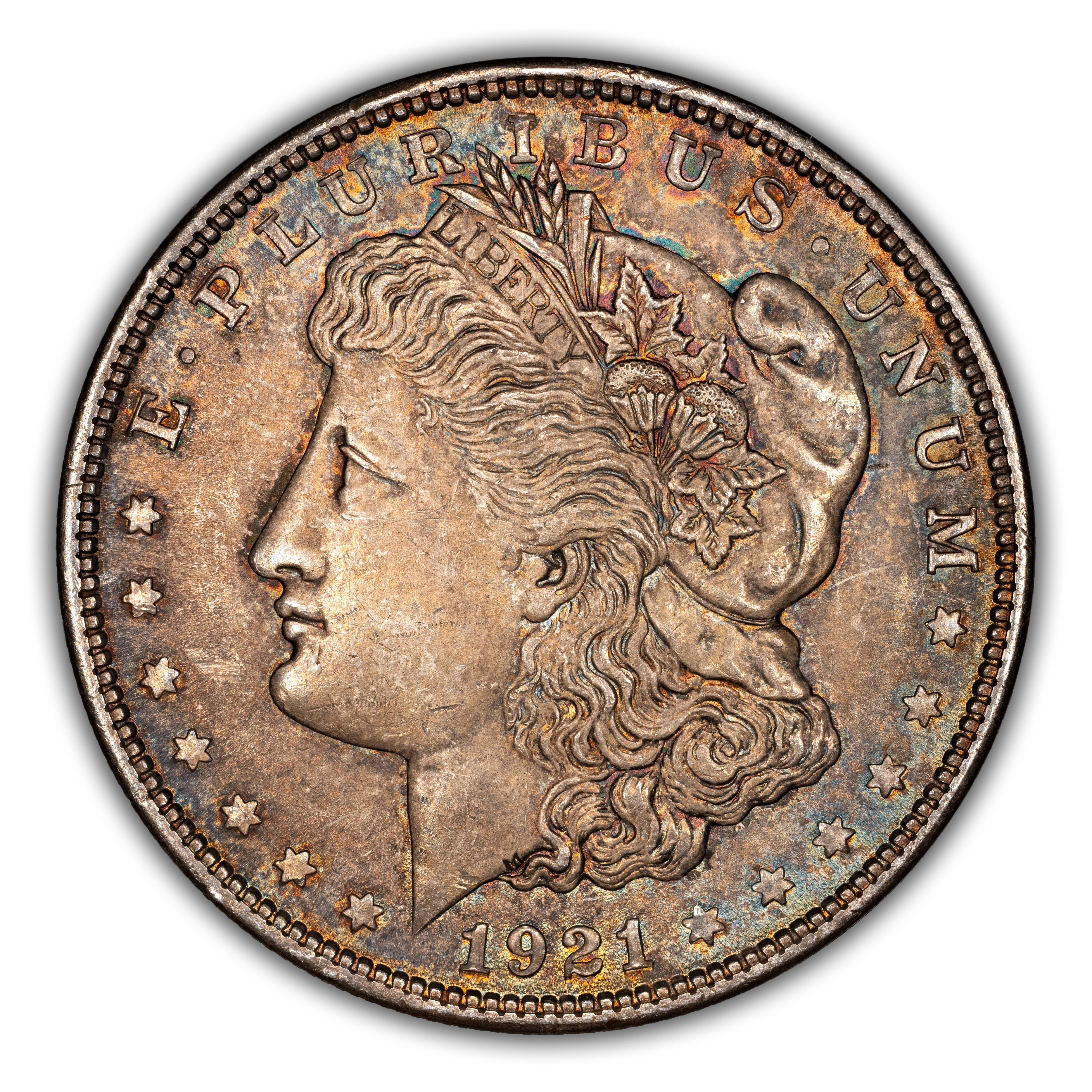 1921 $1  Morgan, Meteor Die Gouges, VAM-3i MS thumbnail 6
