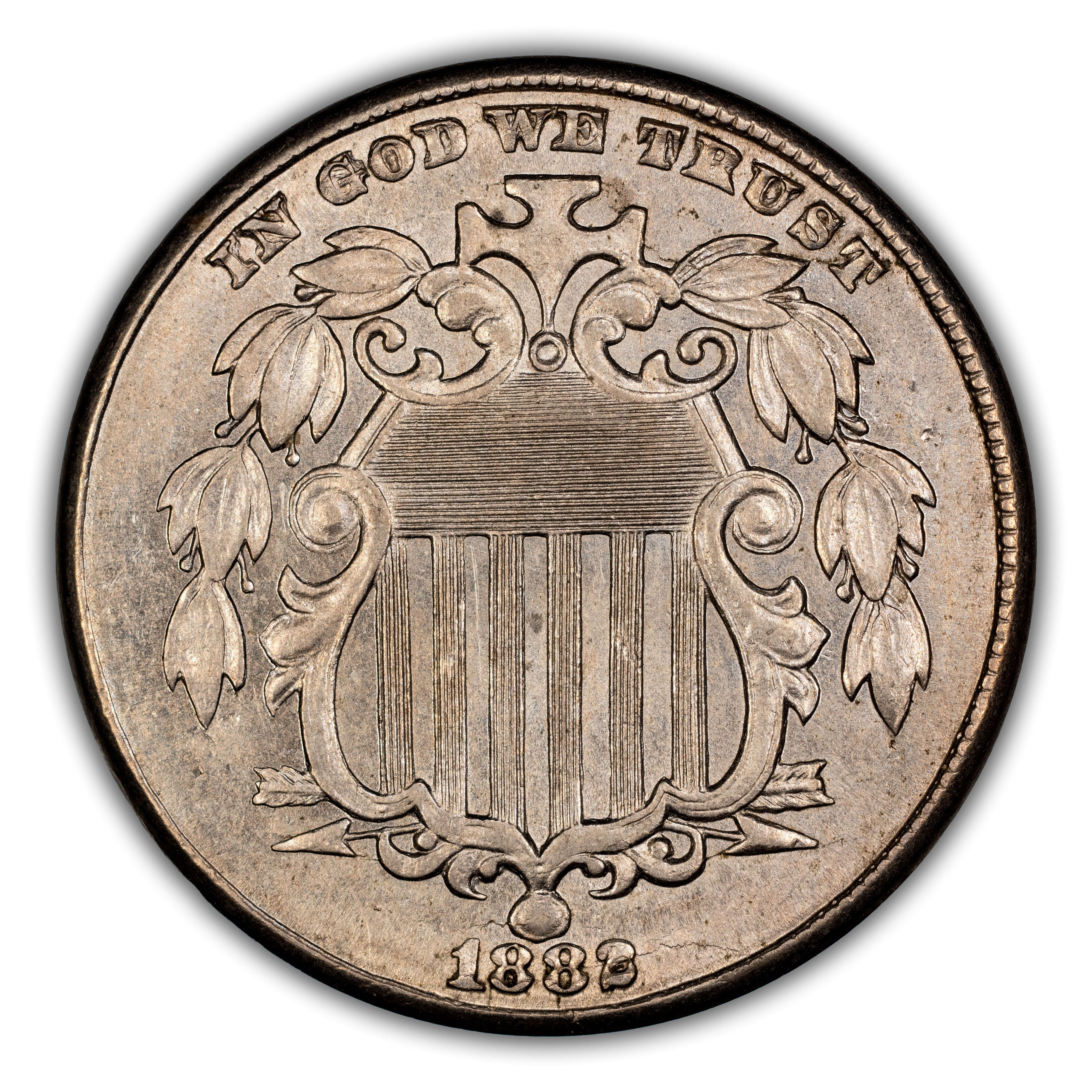 1882 5c Doubled Die Obverse, FS-101 MS thumbnail 2