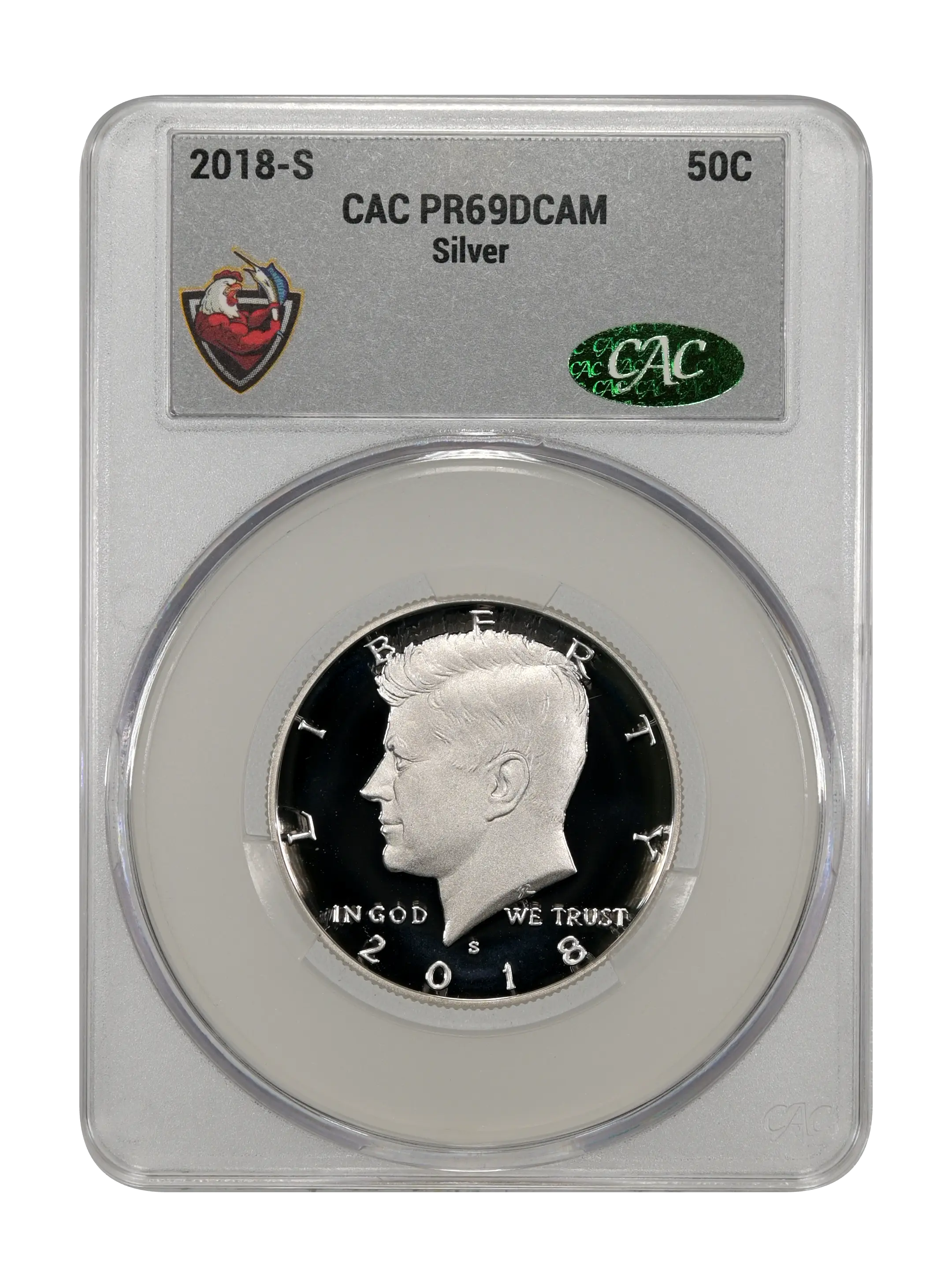 2018-S 50c Silver PR DCAM thumbnail 5