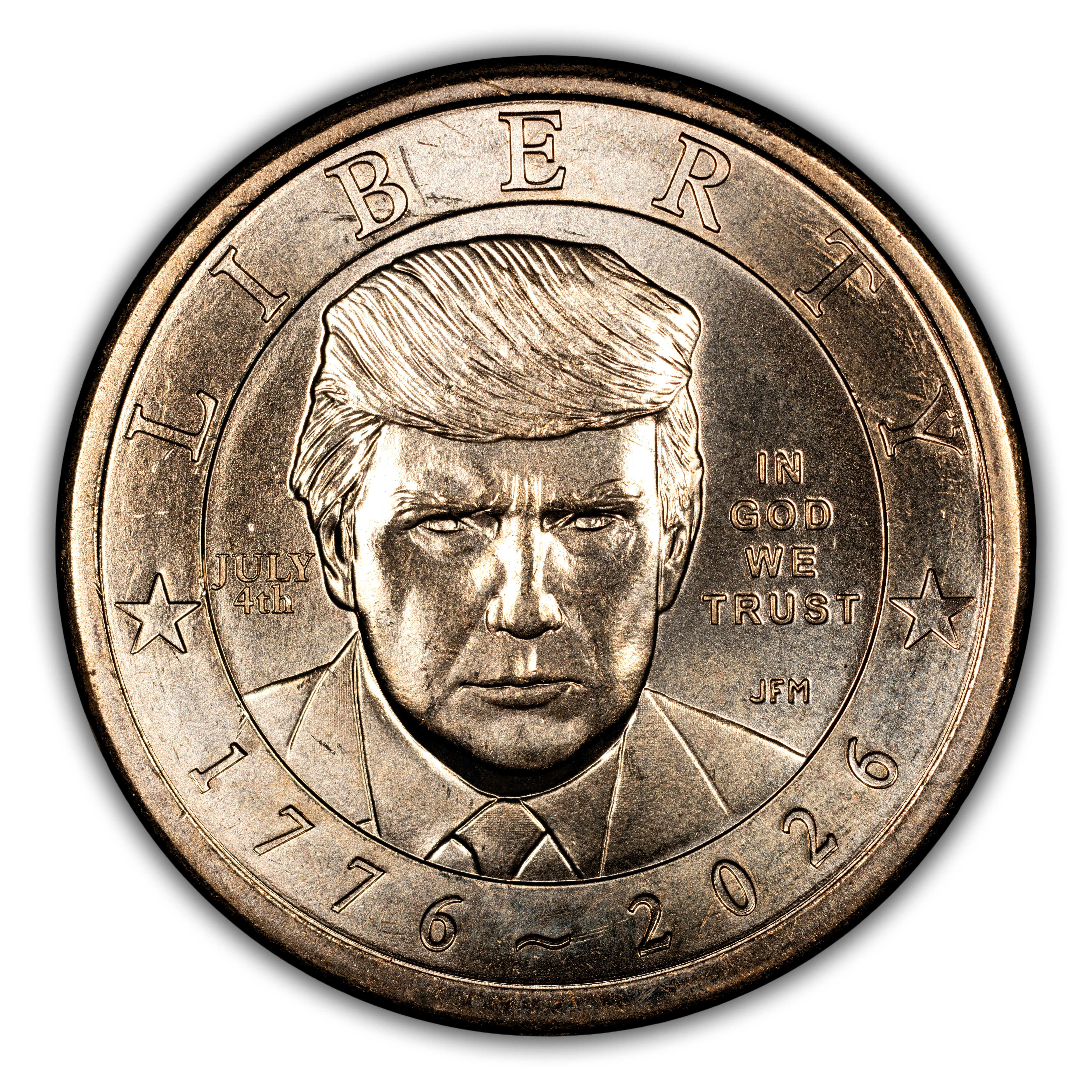 1776~2026 $1  President Donald J. Trump, 250th Anniversary, JULY 4th Privy MS thumbnail 5