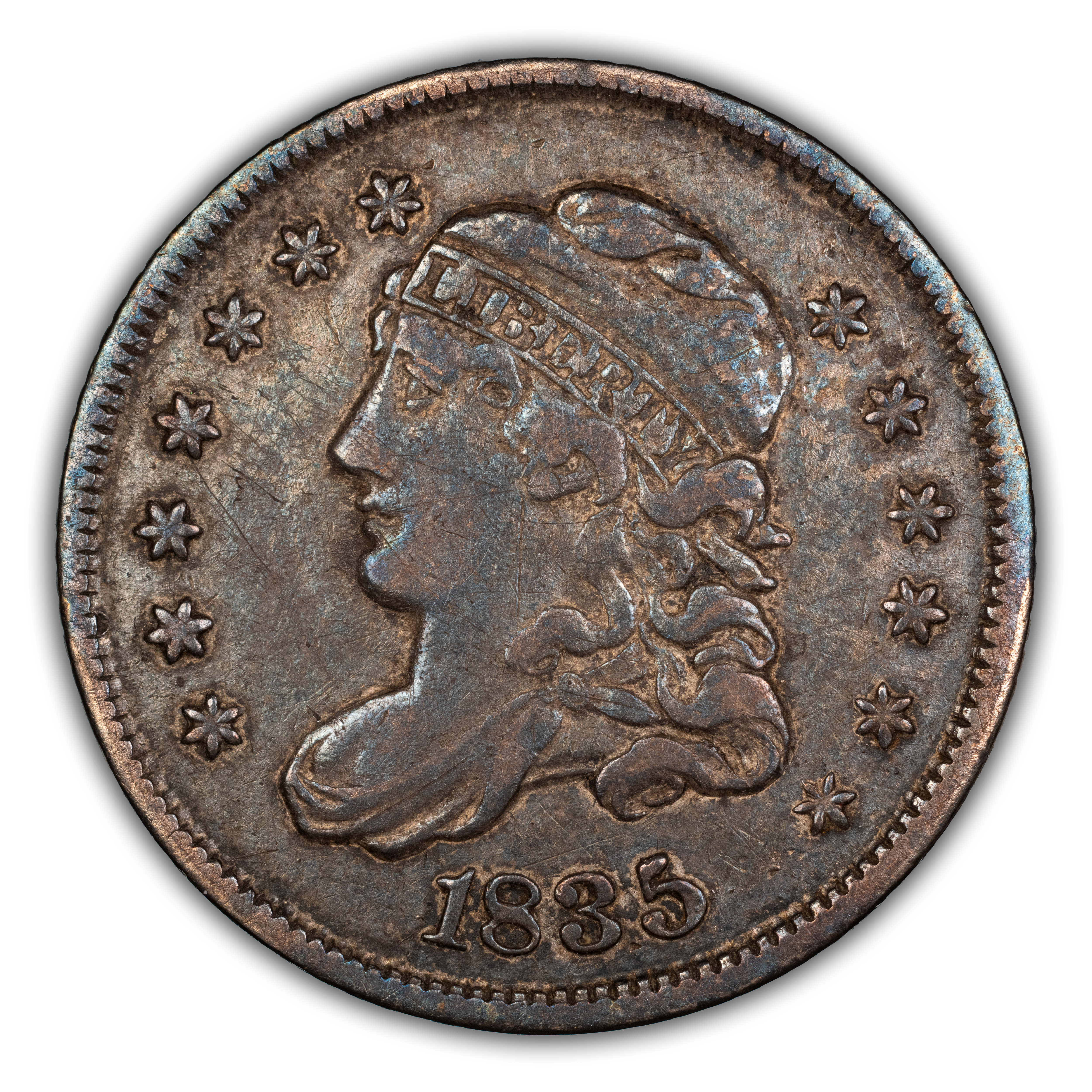1835 H10c Large Date, Small 5c, LM-6 MS thumbnail 2