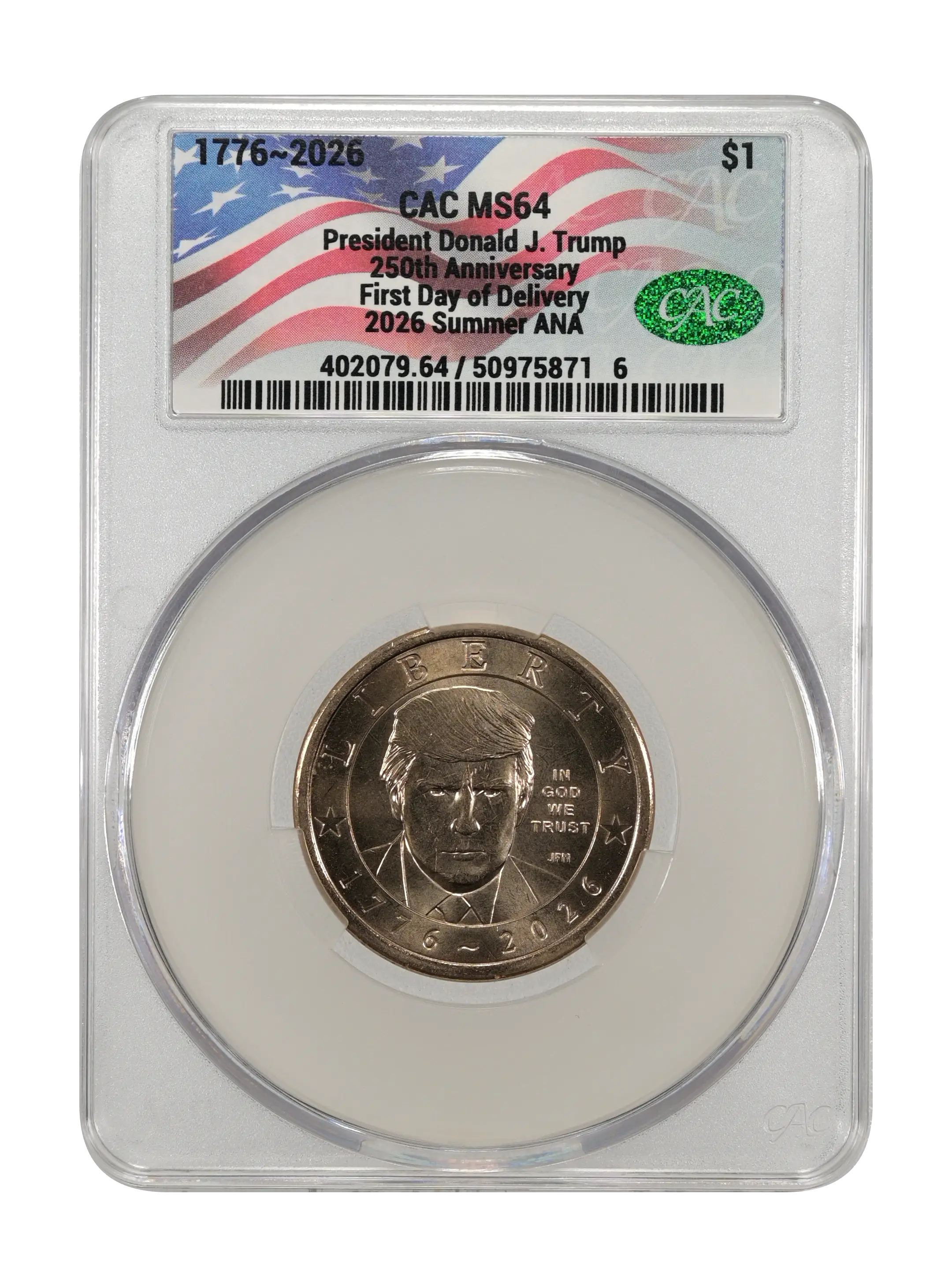 1776~2026 $1  President Donald J. Trump, 250th Anniversary MS thumbnail 6