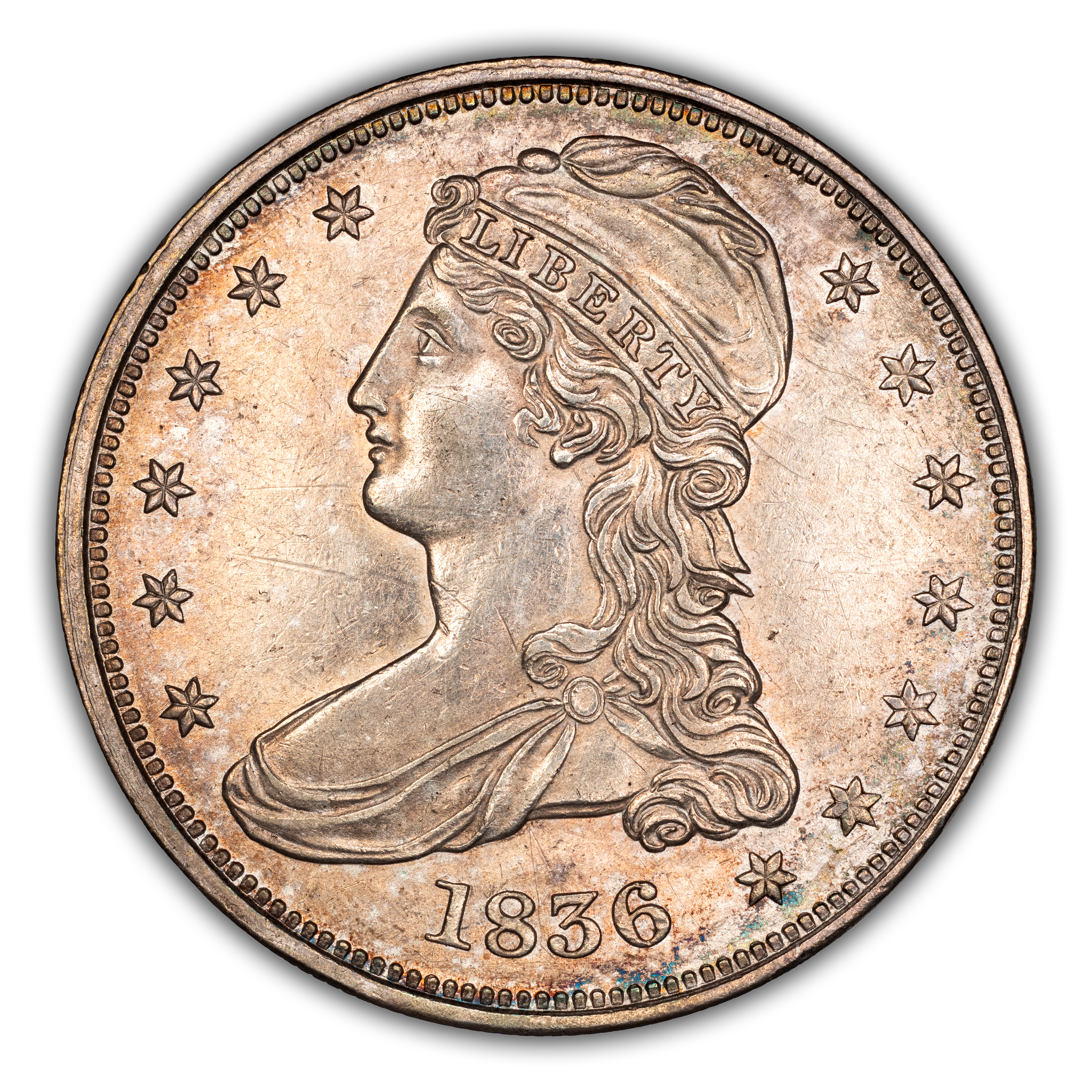 1836 50c Reeded Edge AU50 CAC thumbnail 3