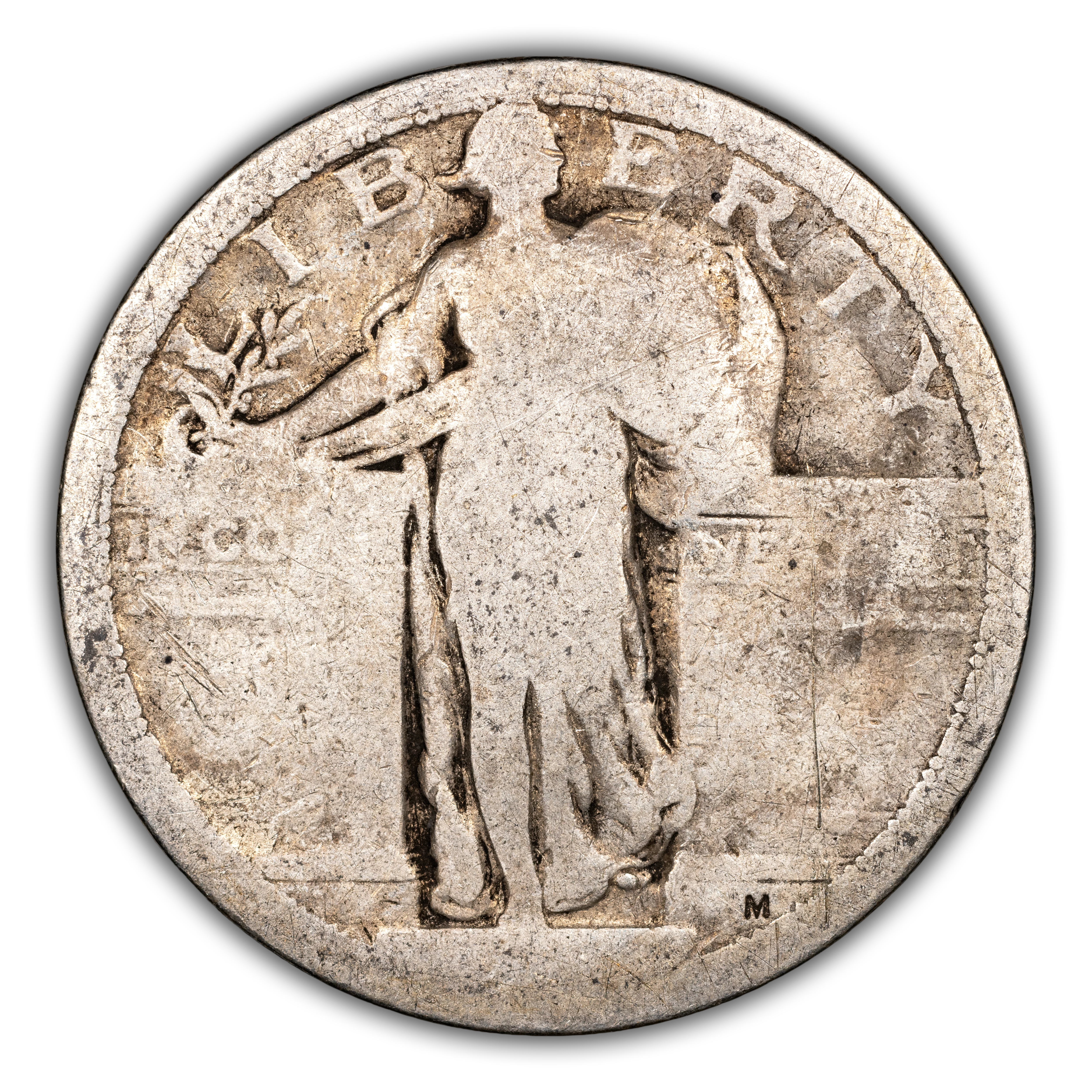 1916 25c Standing Liberty MS thumbnail 3
