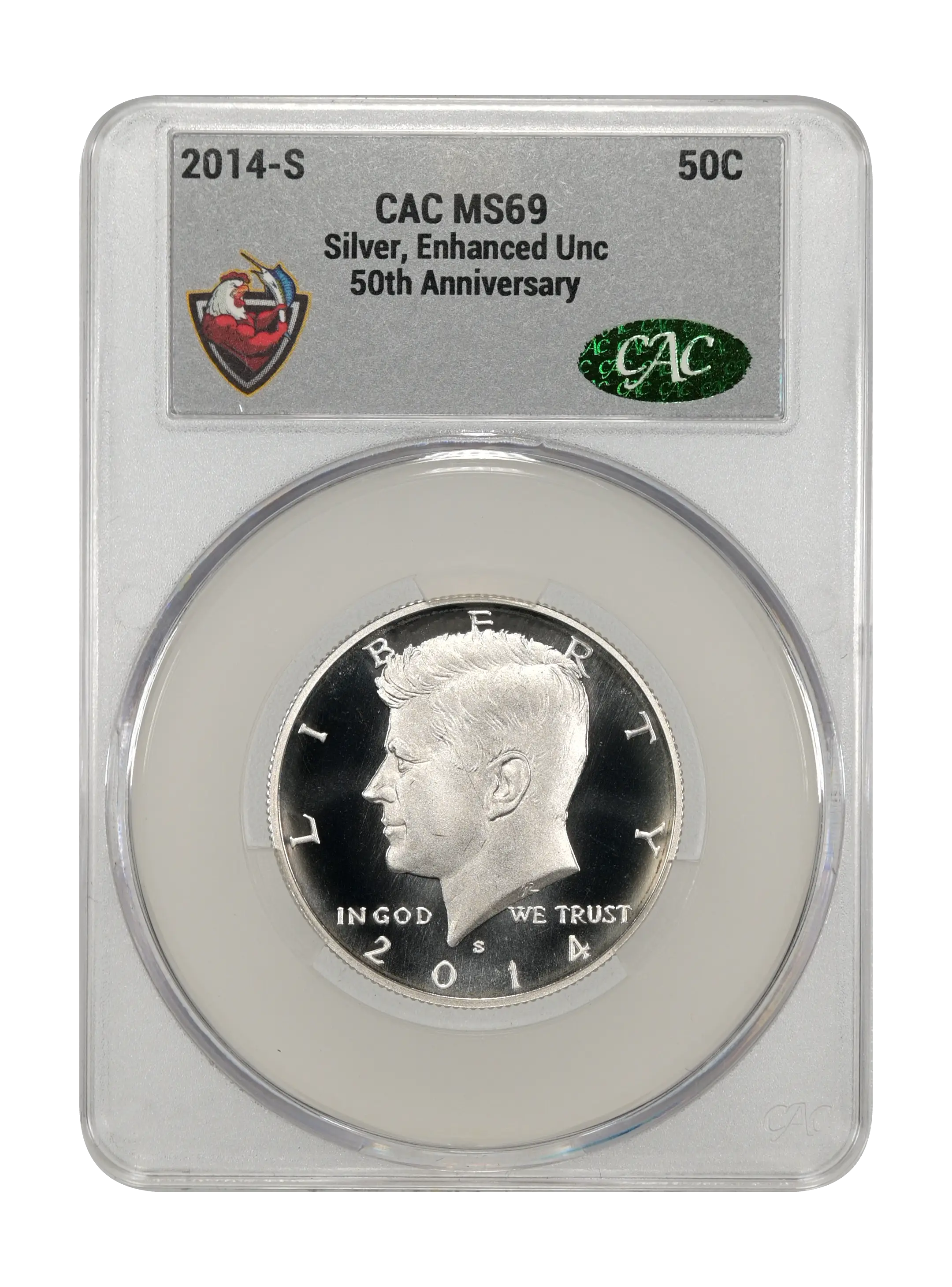 2014-S 50c Silver, Enhanced Unc, 50th Anniversary MS thumbnail 3