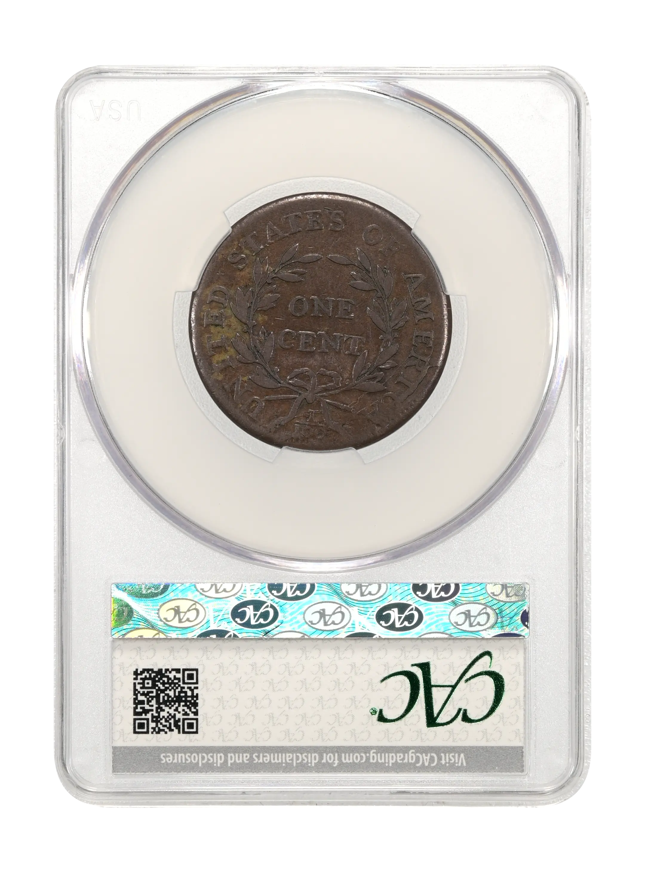 1796 1c Draped Bust, Reverse of 1795 MS BN thumbnail 20