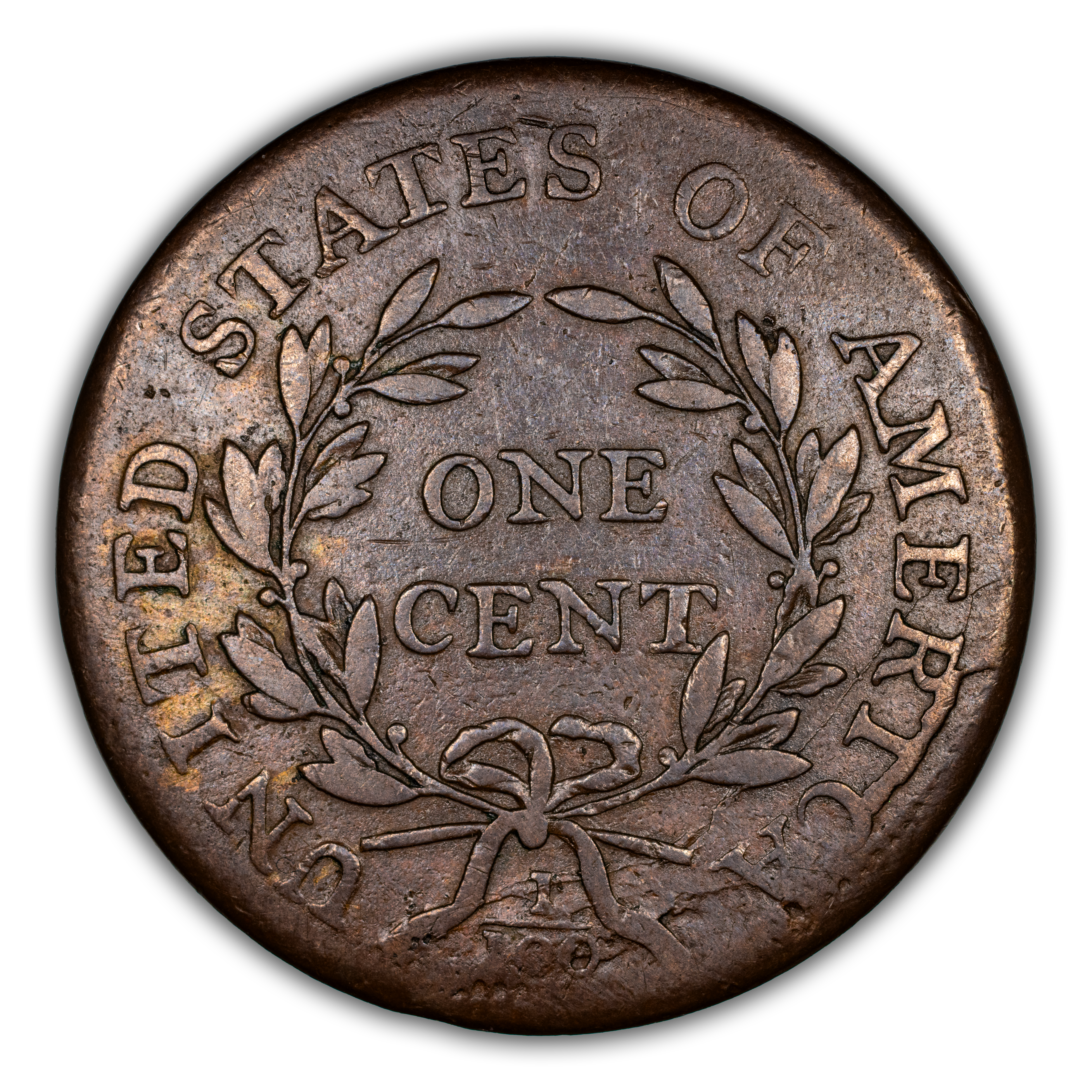 1796 1c Draped Bust, Reverse of 1795 MS BN thumbnail 8