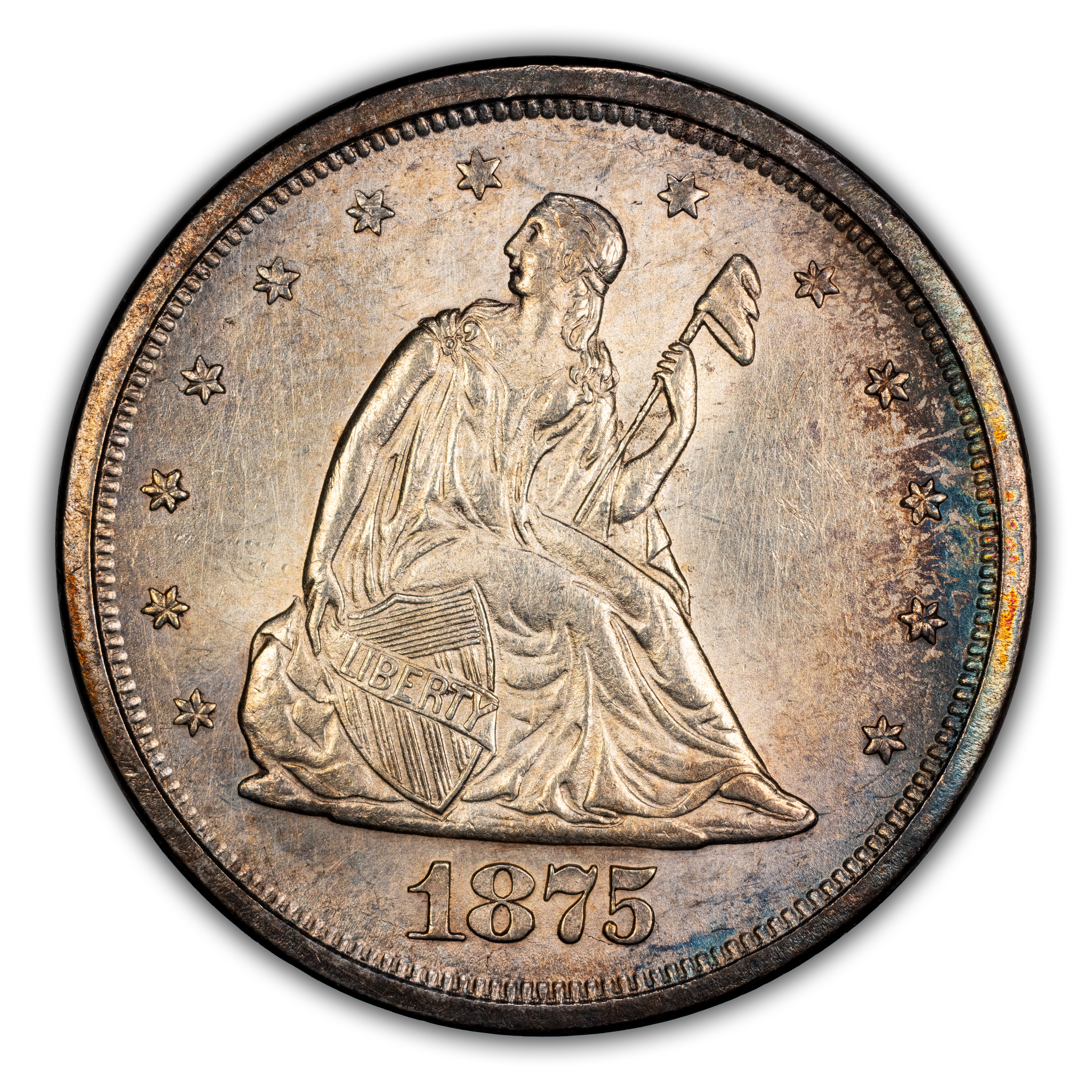 Twenty-Cent Piece Set 20c Seated Liberty, no 1876-CC, 4 Coins MS thumbnail 11