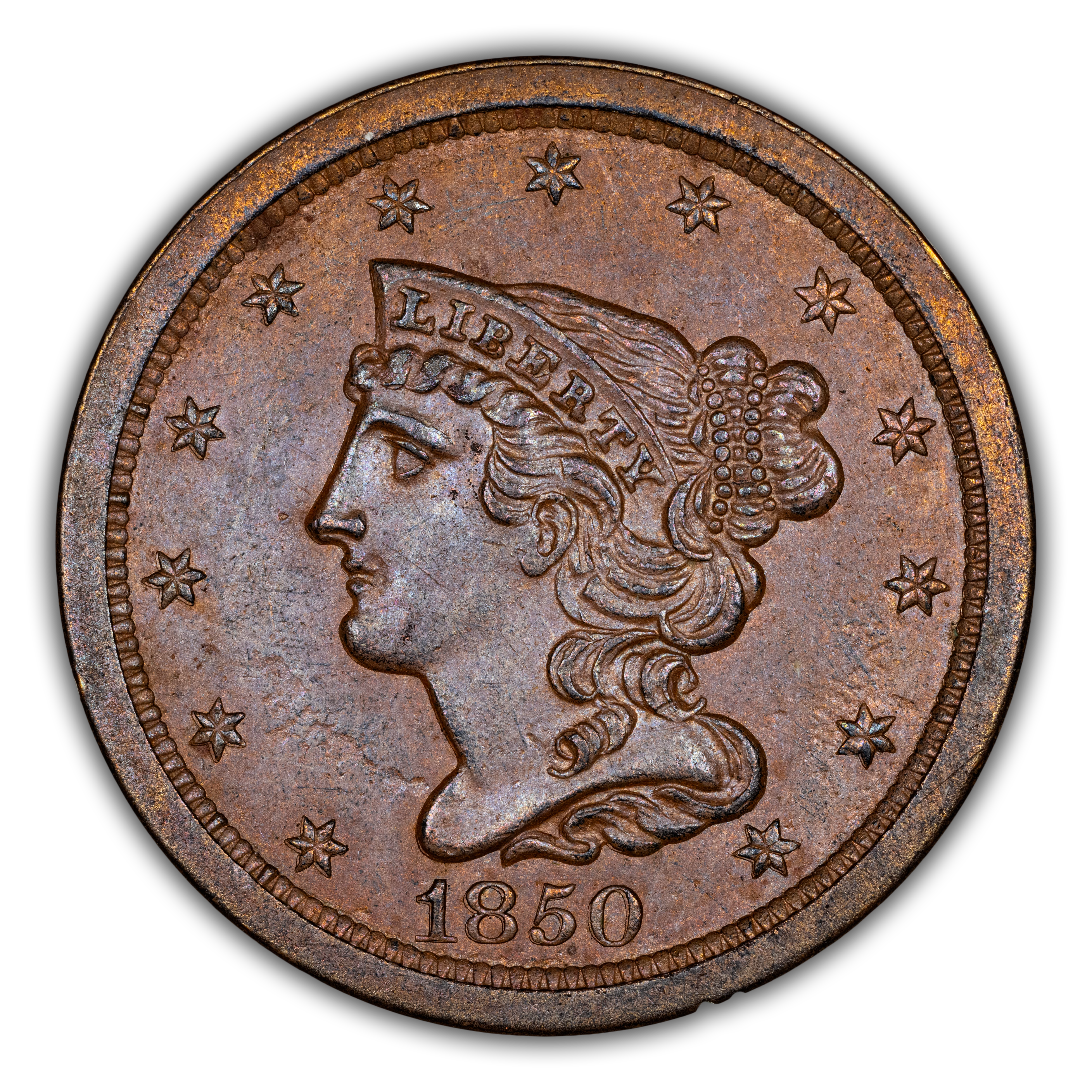 1850 1/2c MS BN thumbnail 2