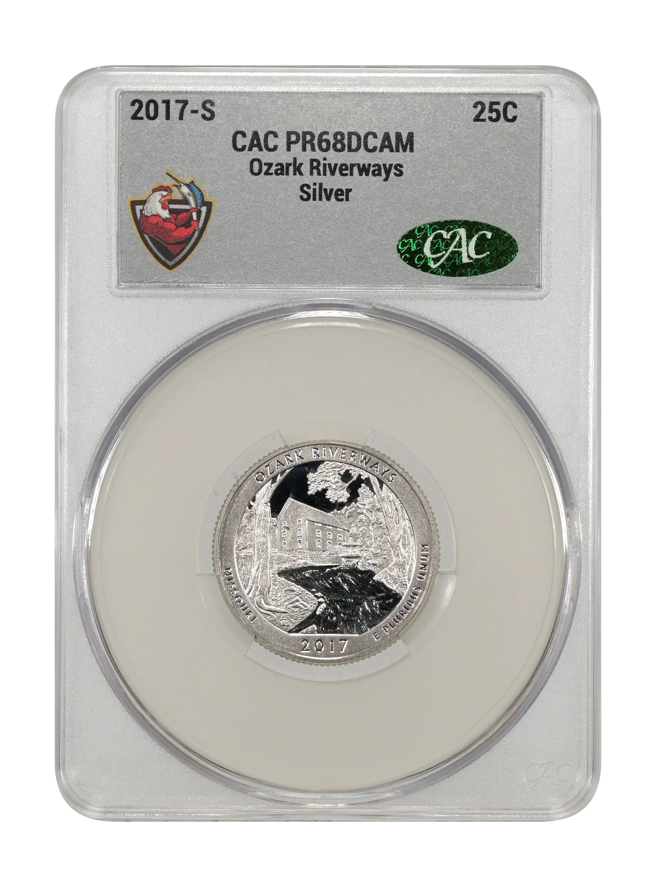 2017-S 25c Ozark, Silver PR DCAM thumbnail 4