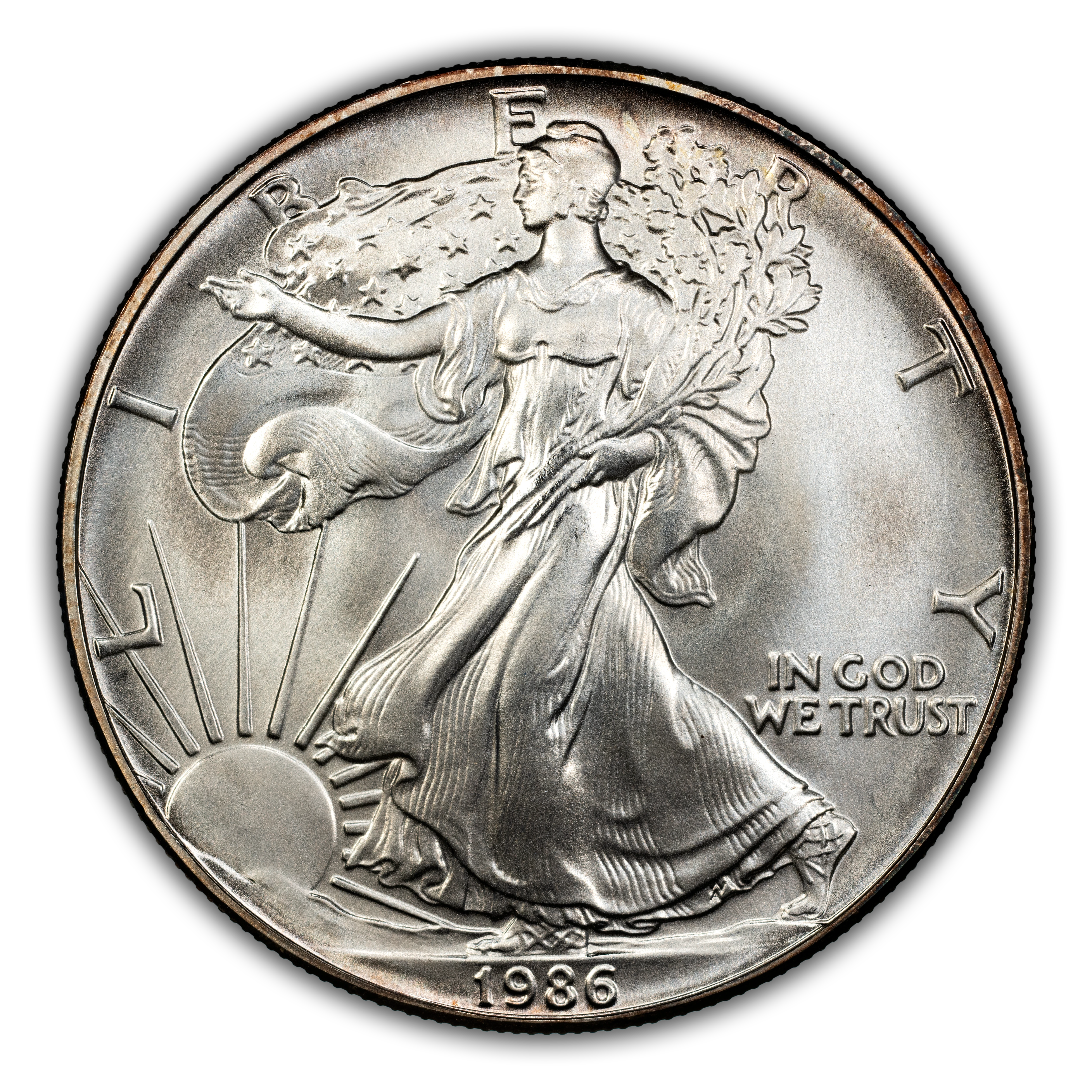 1986 $1  Silver Eagle MS thumbnail 9