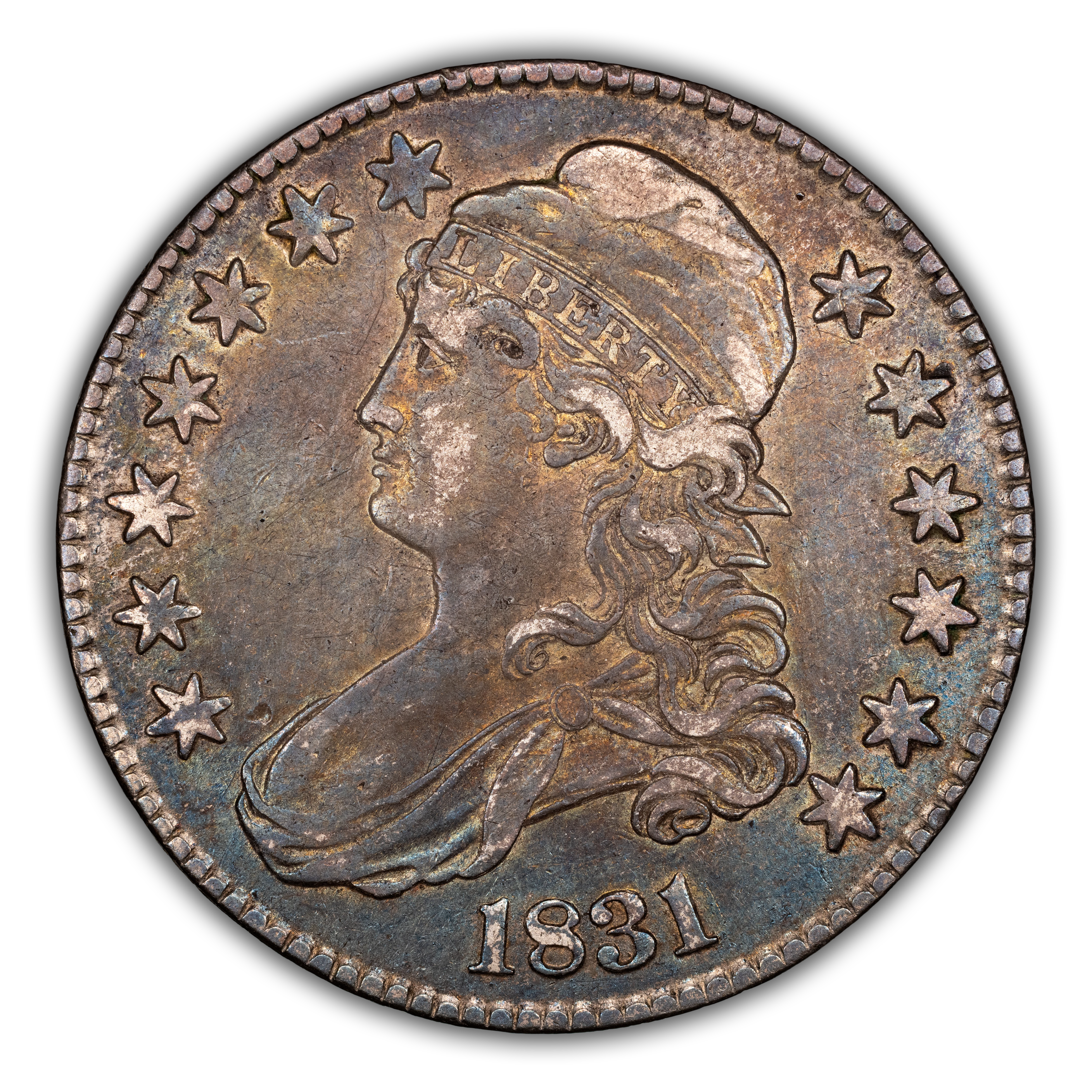 1831 50c O-110a AU58 thumbnail 2