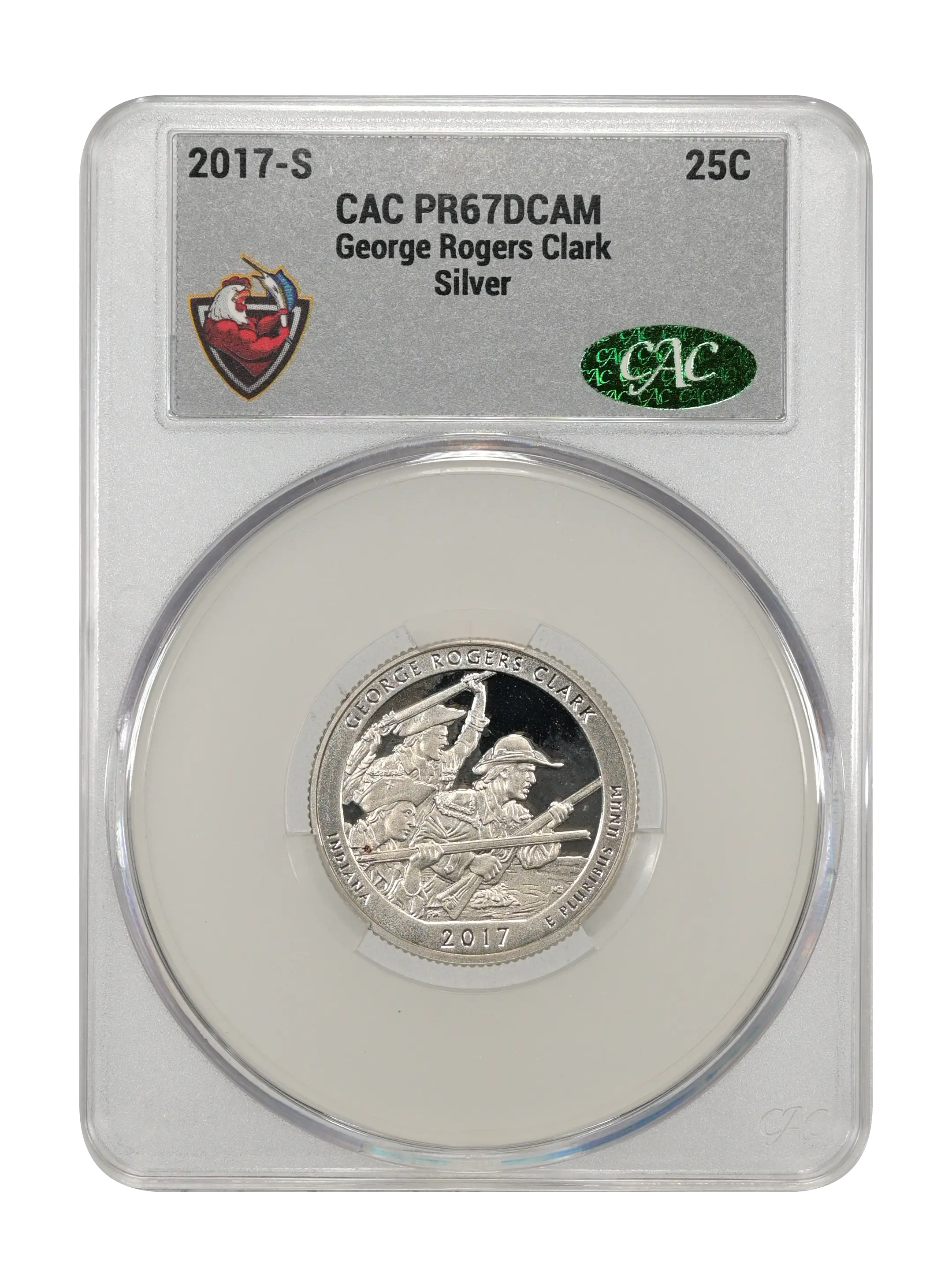 2017-S 25c George Rogers Clark, Silver PR DCAM thumbnail 4