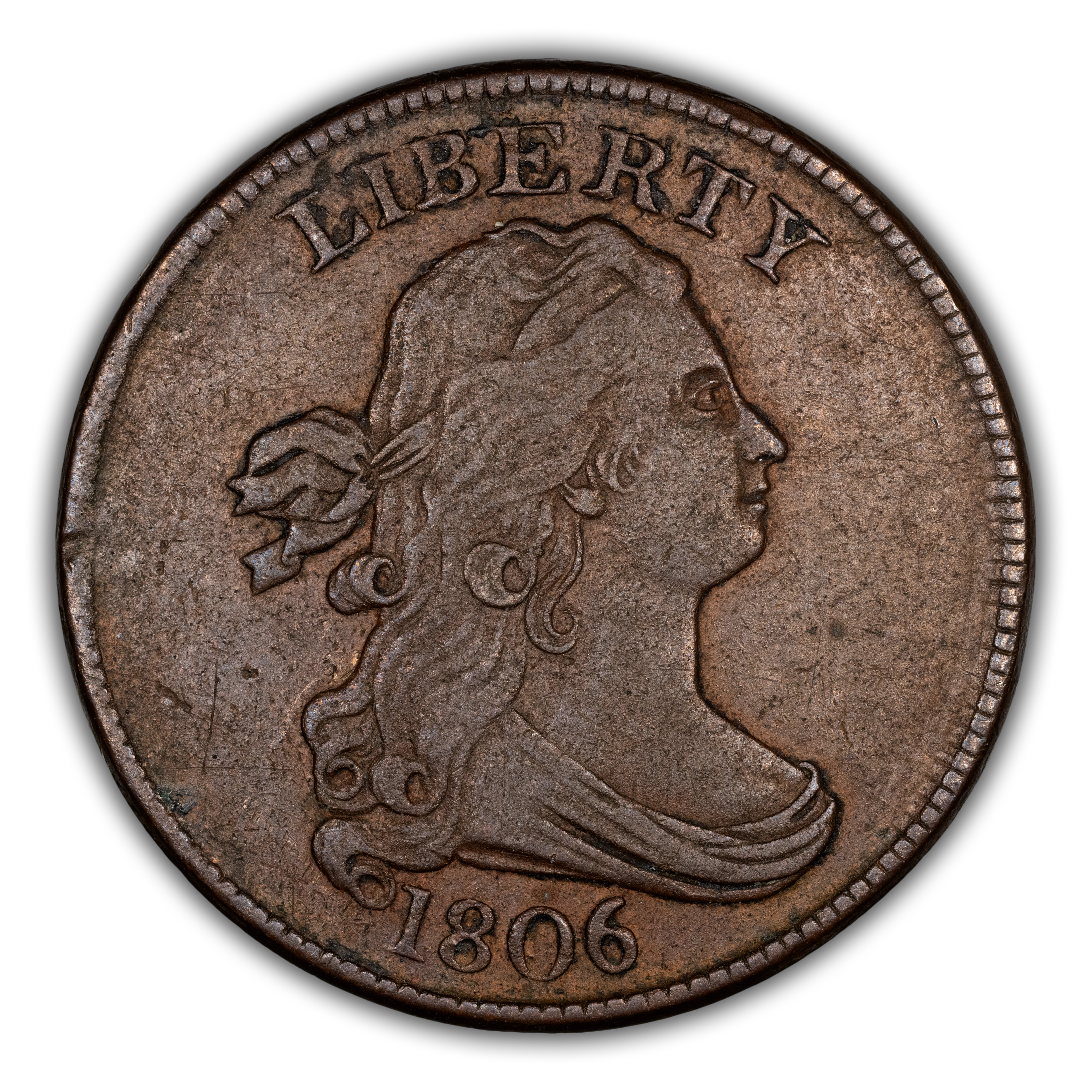 1806 1/2c Small 6, Stems MS BN thumbnail 2