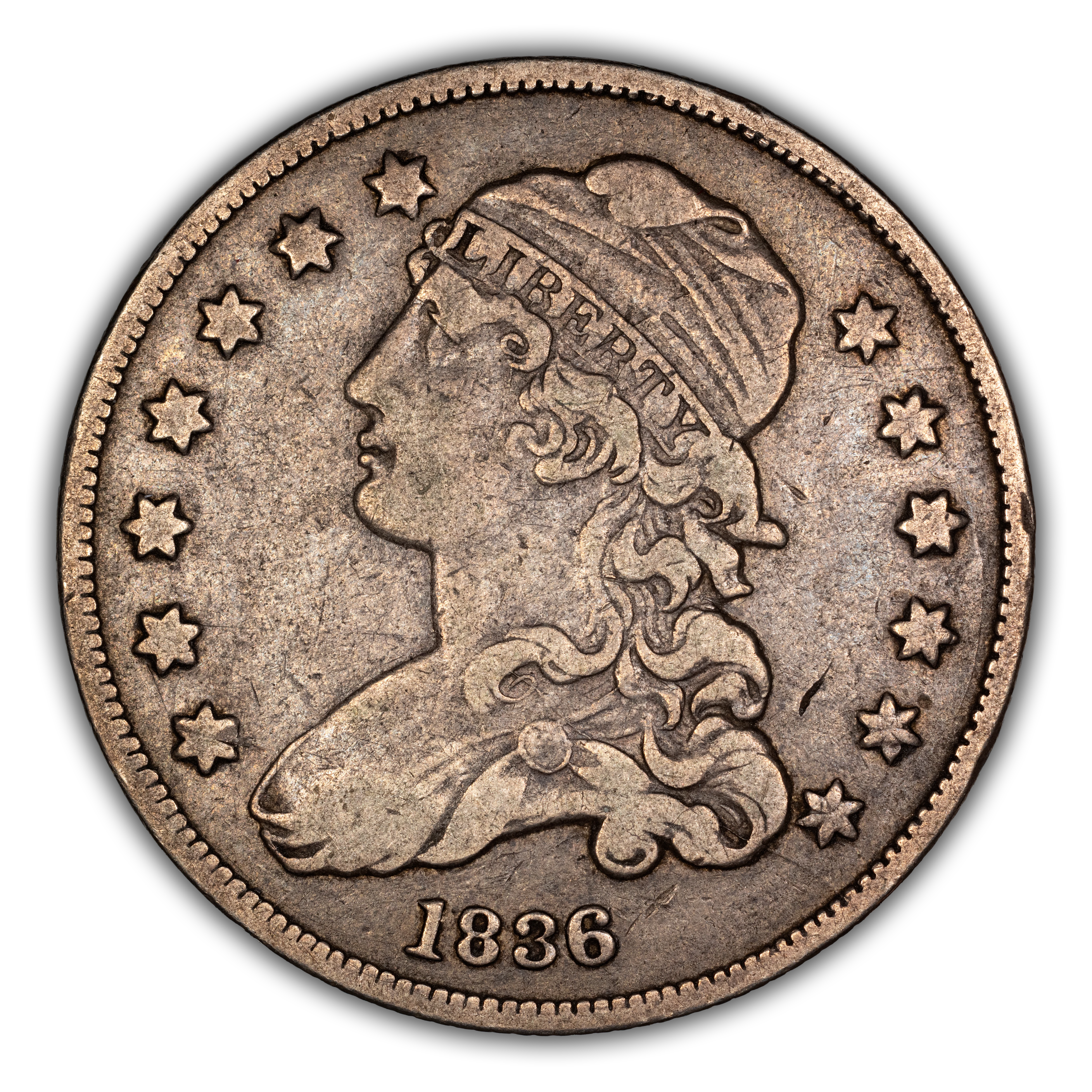 1836 25c B-2 MS thumbnail 2