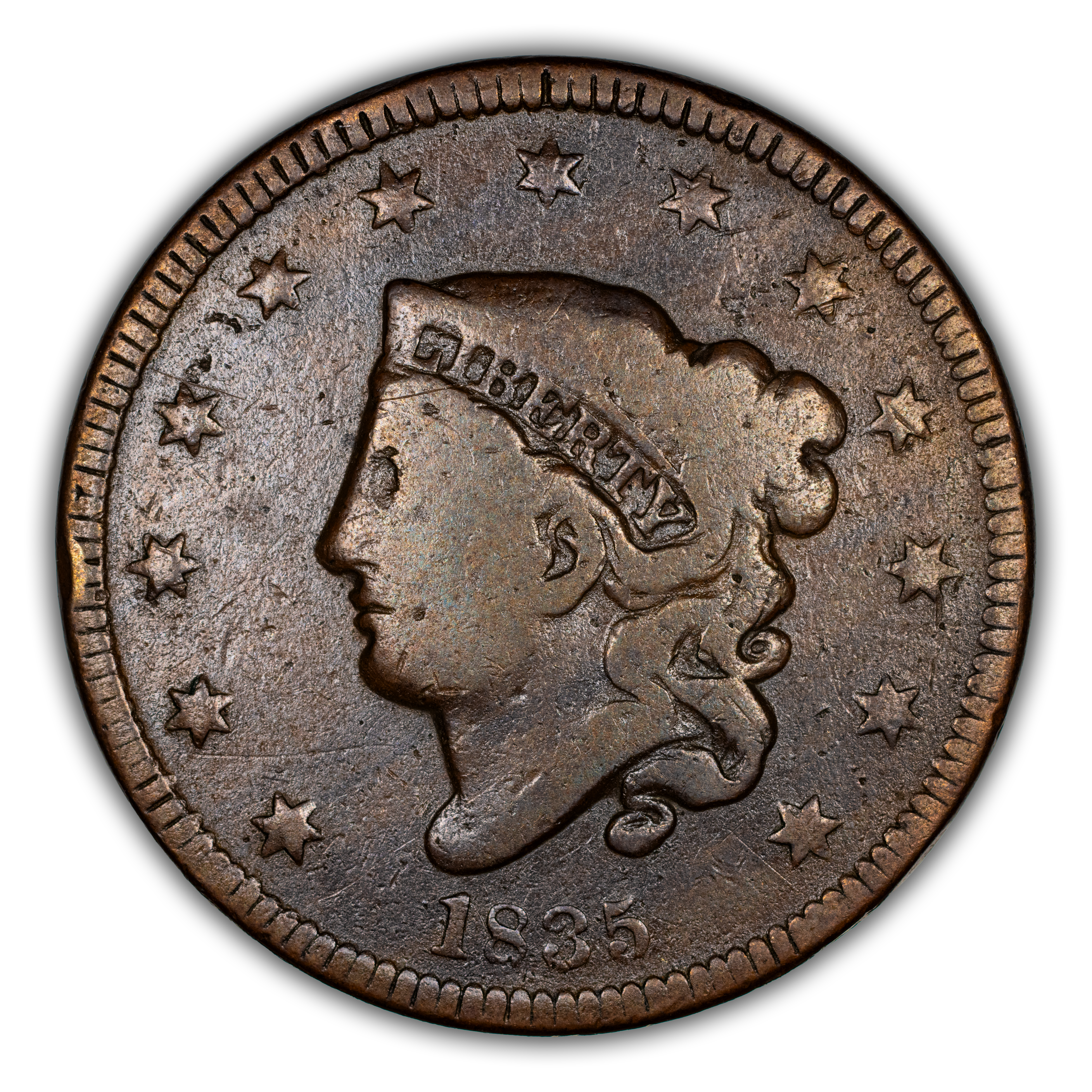 1835 1c Small 8, Small Stars MS BN thumbnail 3