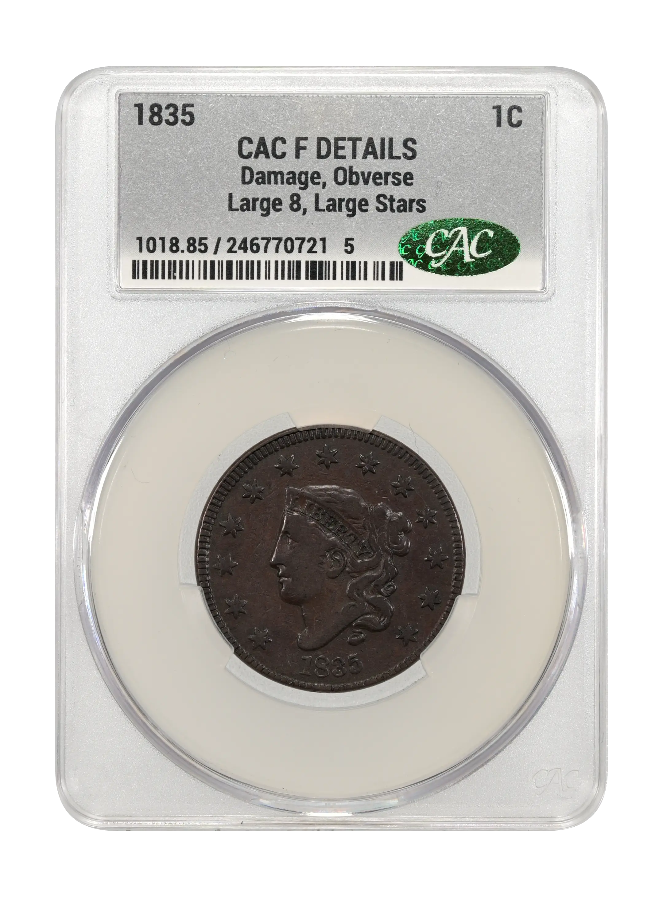 1835 1c Large 8, Large Stars MS BN thumbnail 11