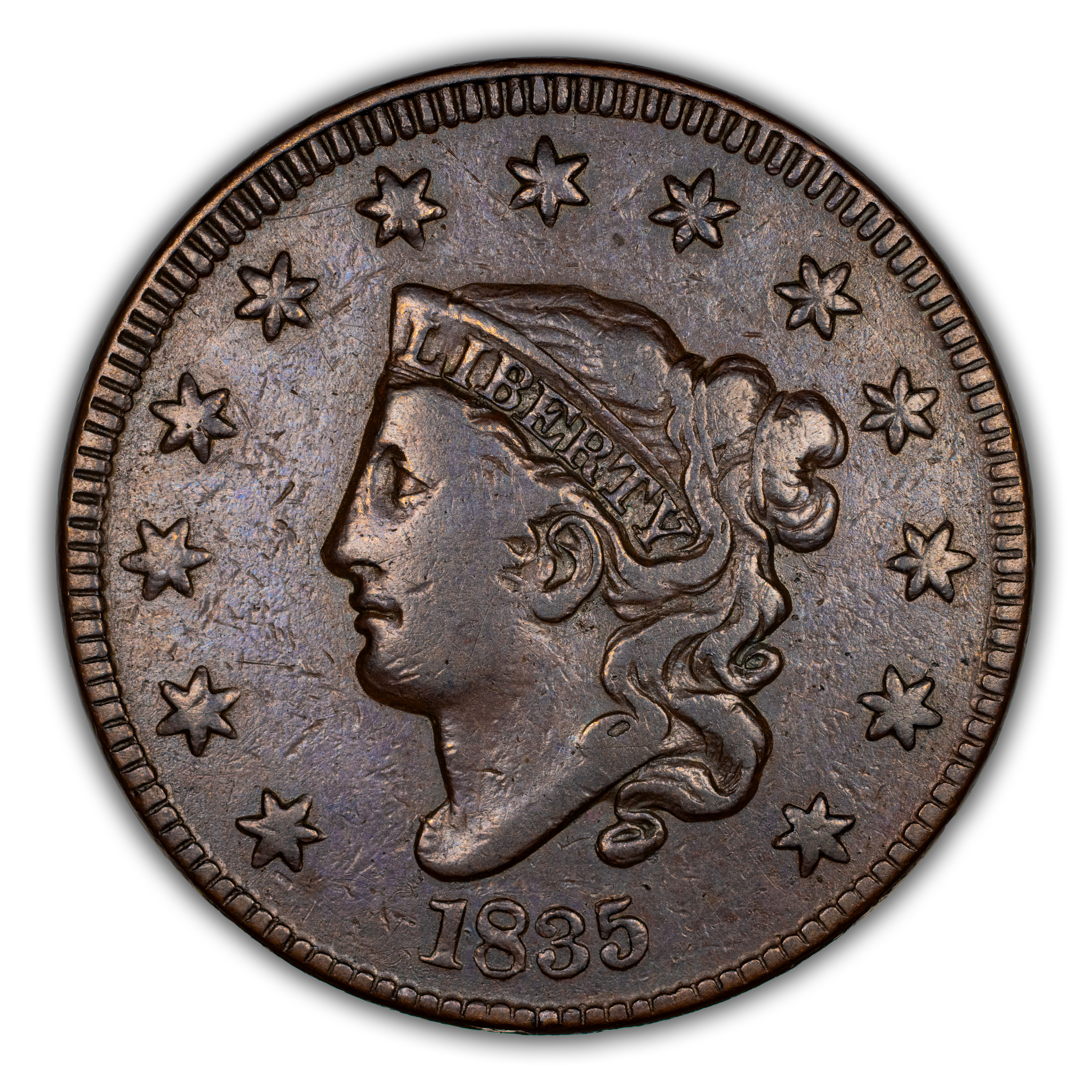 1835 1c Large 8, Large Stars MS BN thumbnail 2