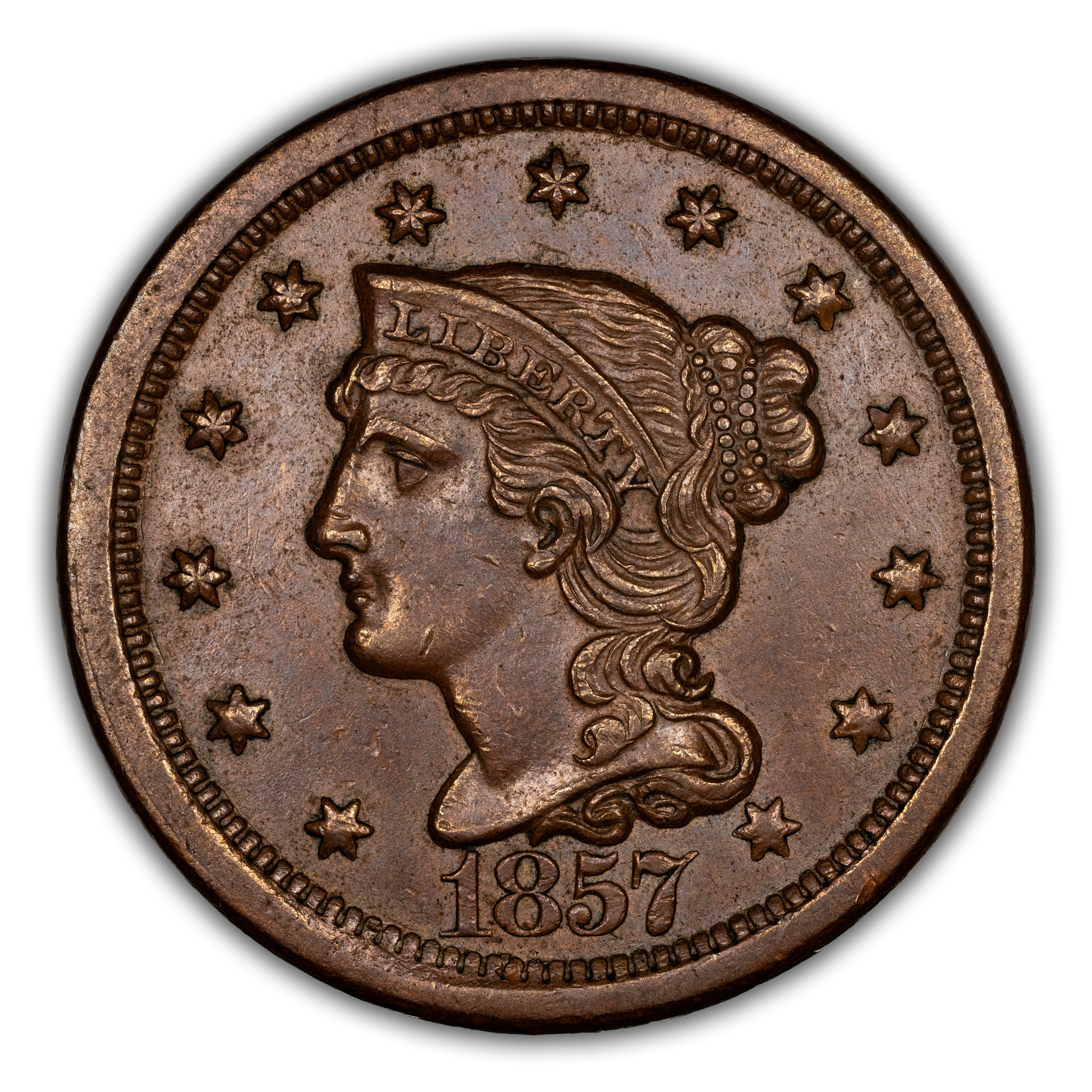 1857 1c Large Date MS BN thumbnail 3