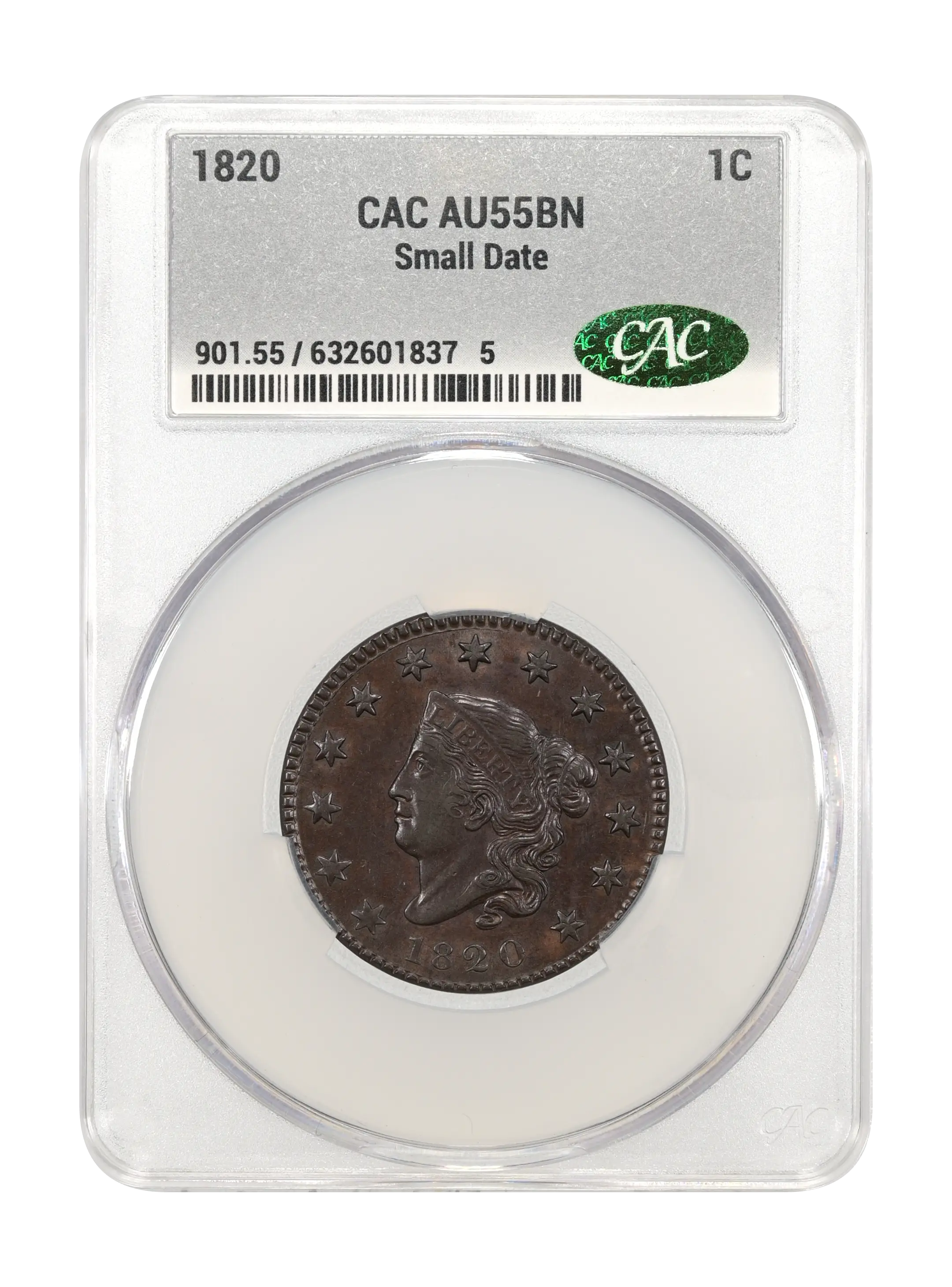 1820 1c Small Date MS BN thumbnail 15